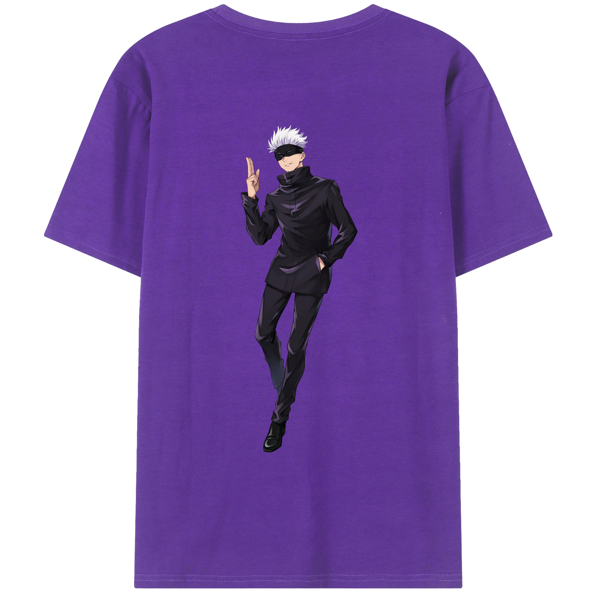 （画像用） 呪術廻戦 Jujutsu Kaisen 綿100％ メンズ半袖Tシャツ（バックプリント） 通気性
