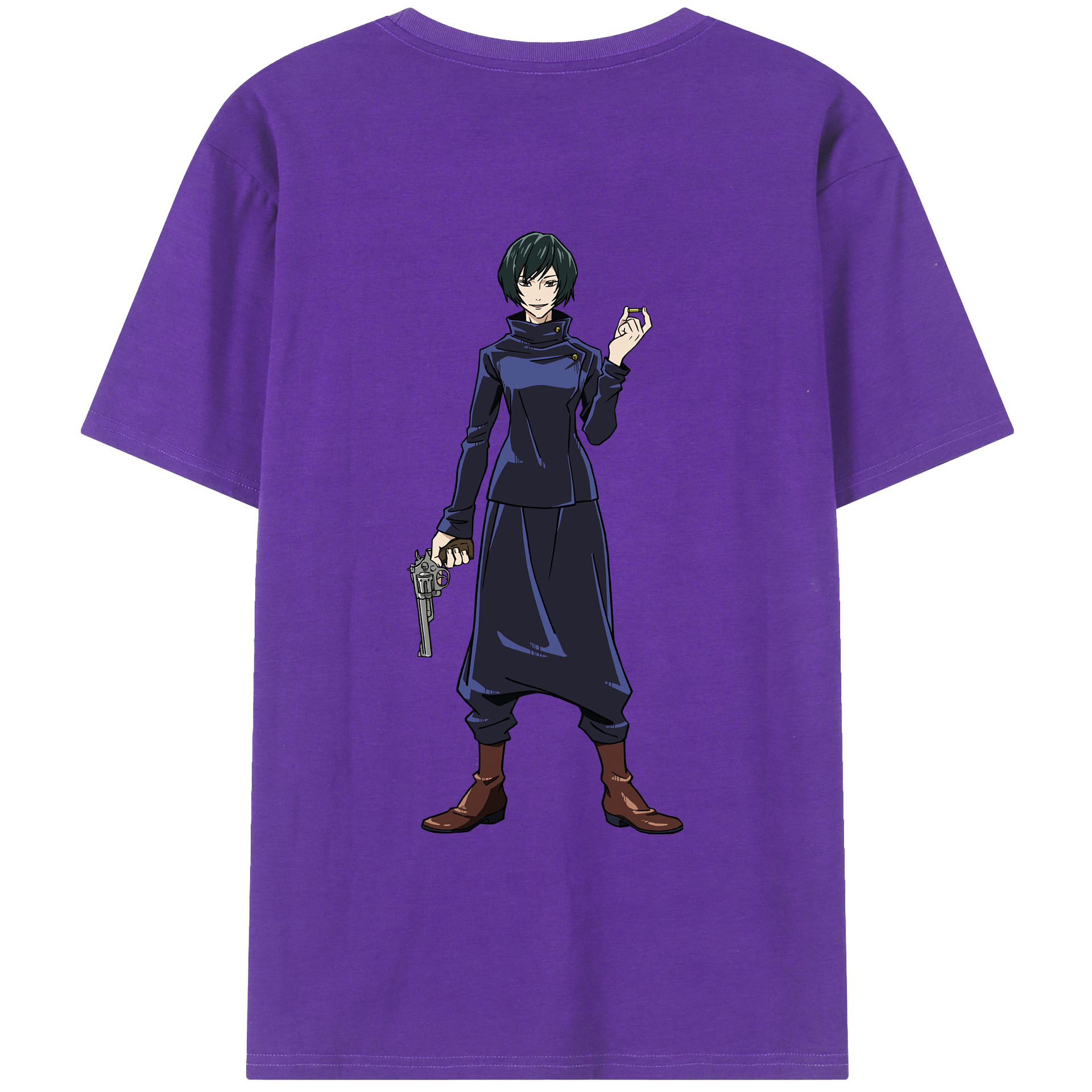 （画像用） 呪術廻戦 Jujutsu Kaisen 綿100％ メンズ半袖Tシャツ（バックプリント） 通気性