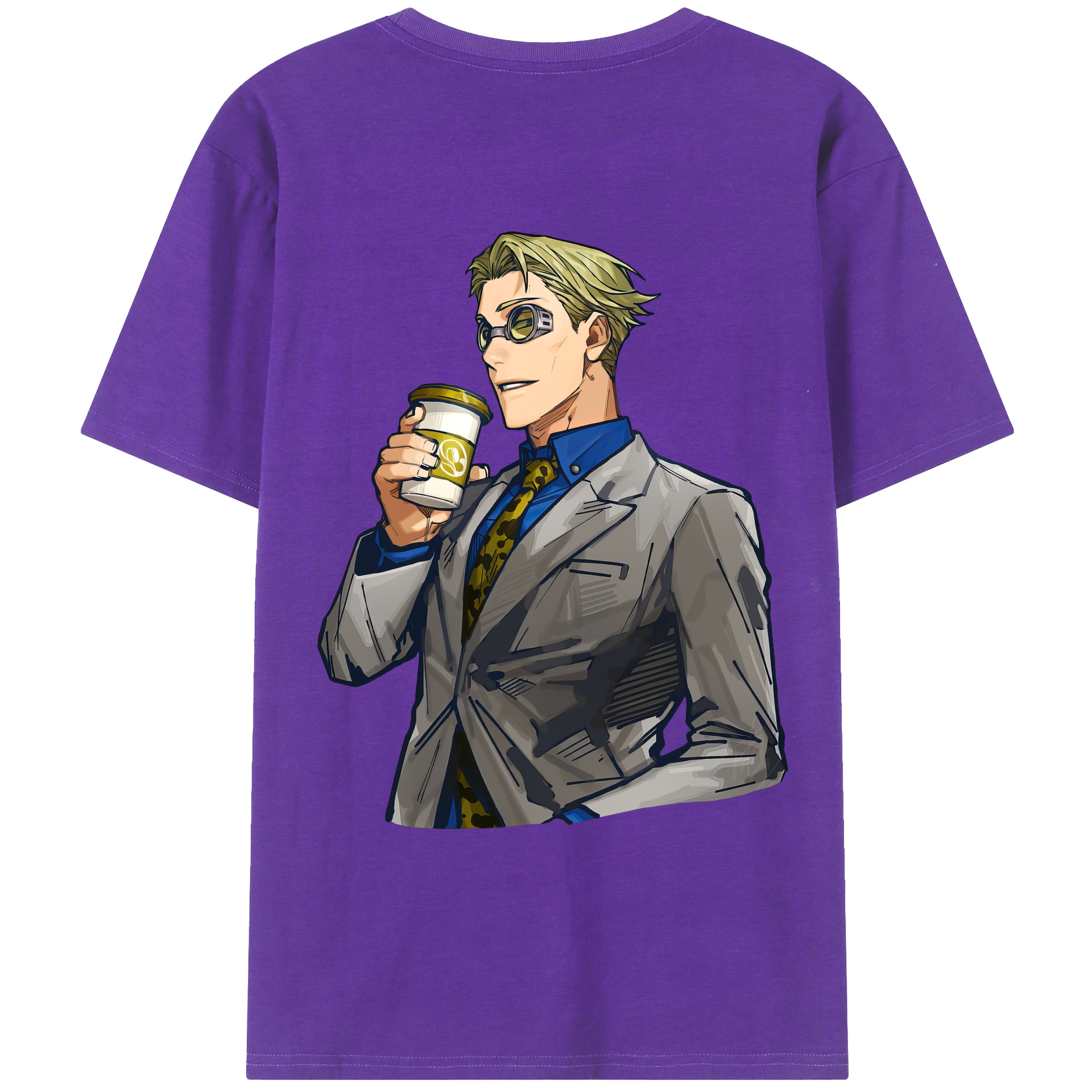 （画像用） 呪術廻戦 Jujutsu Kaisen 綿100％ メンズ半袖Tシャツ（バックプリント） 通気性
