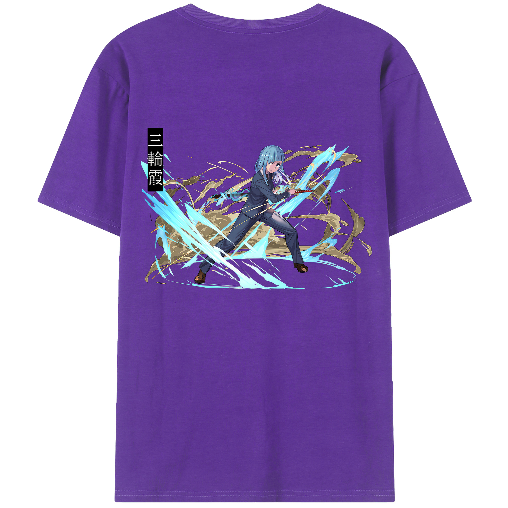 （画像用） 呪術廻戦 Jujutsu Kaisen 綿100％ メンズ半袖Tシャツ（バックプリント） 通気性