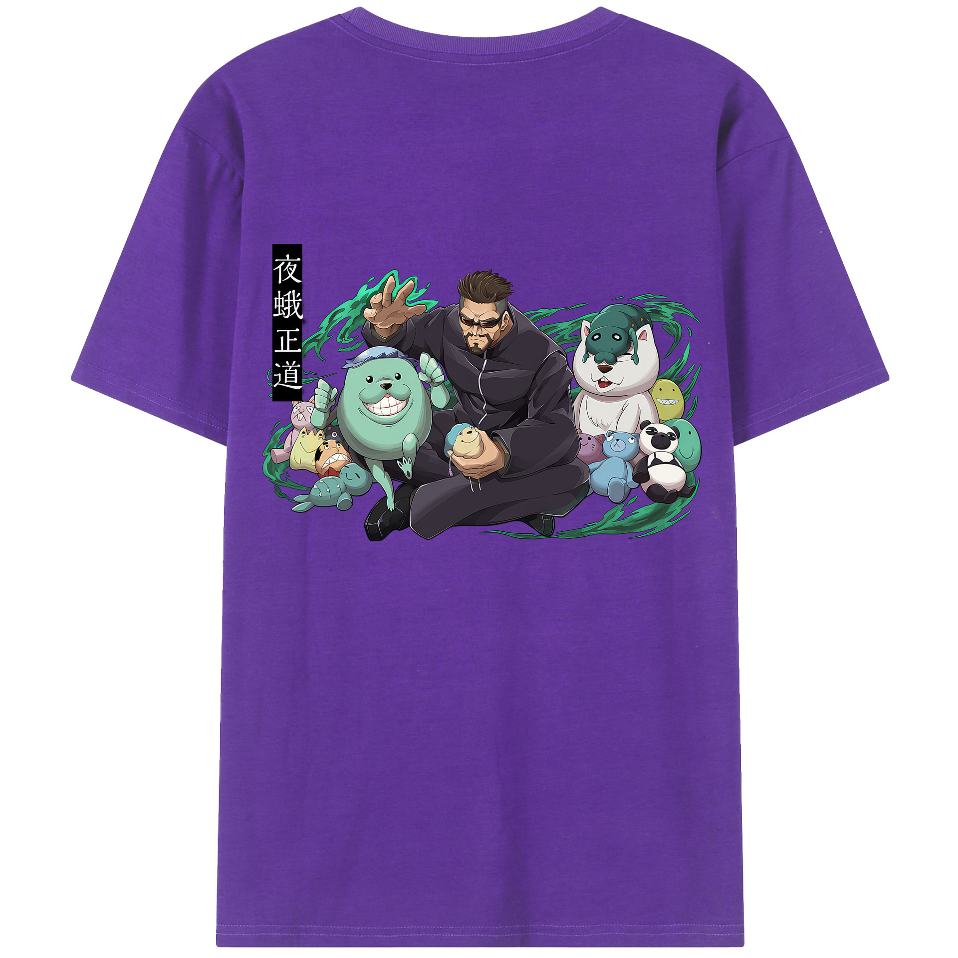 （画像用） 呪術廻戦 Jujutsu Kaisen 綿100％ メンズ半袖Tシャツ（バックプリント） 通気性