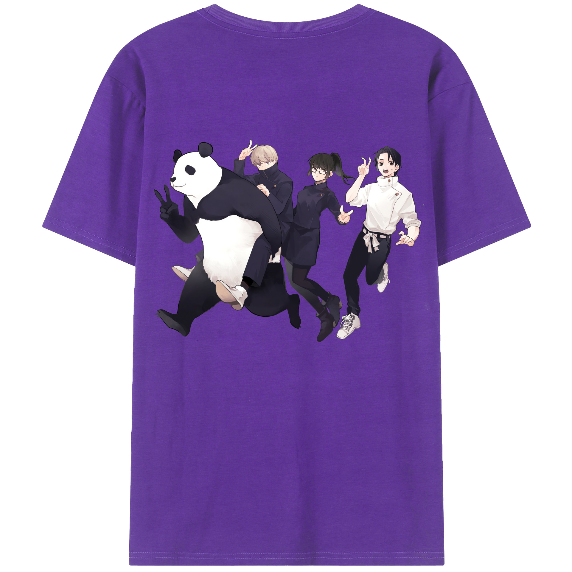 （画像用） 呪術廻戦 Jujutsu Kaisen 綿100％ メンズ半袖Tシャツ（バックプリント） 通気性