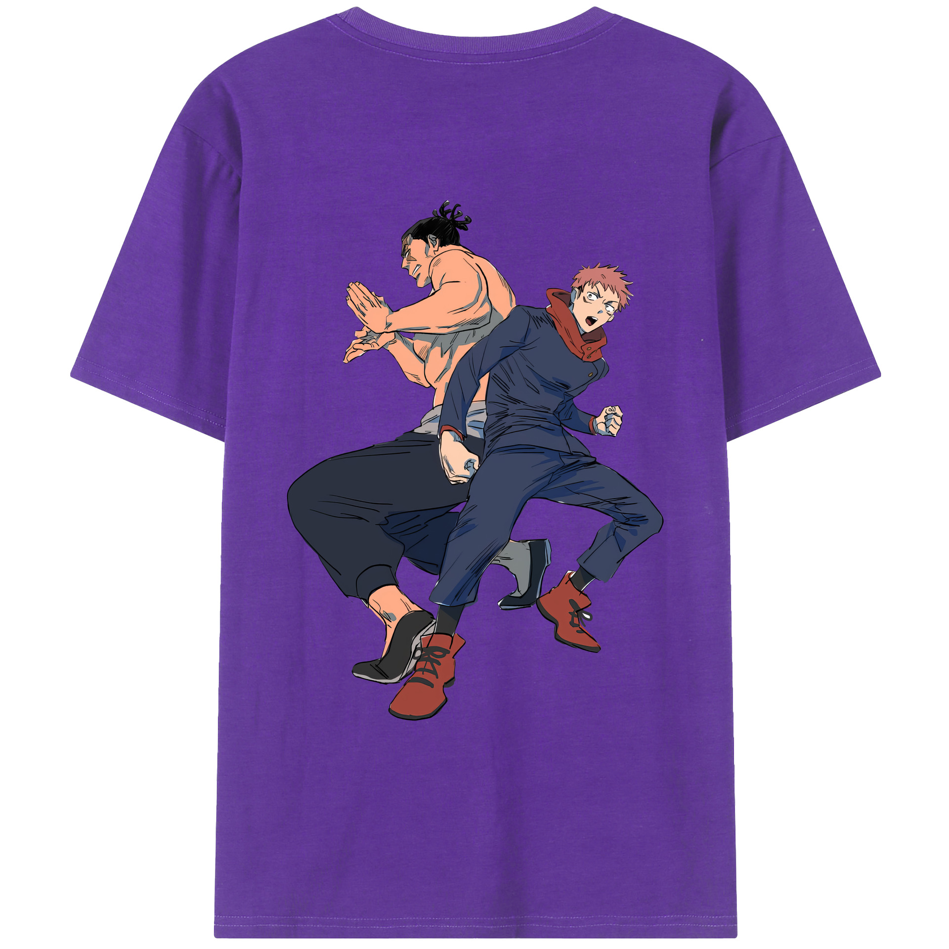 （画像用） 呪術廻戦 Jujutsu Kaisen 綿100％ メンズ半袖Tシャツ（バックプリント） 通気性