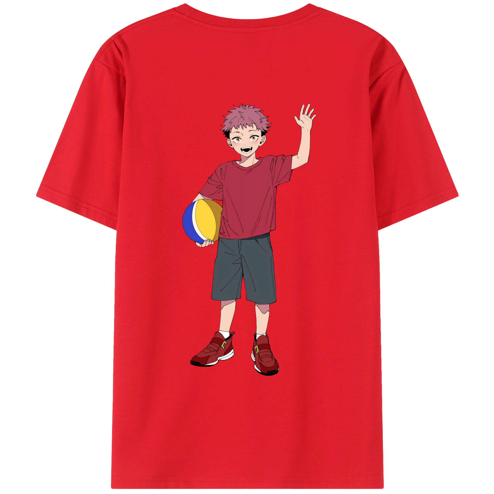 （画像用） 呪術廻戦 Jujutsu Kaisen 綿100％ メンズ半袖Tシャツ（バックプリント） 通気性