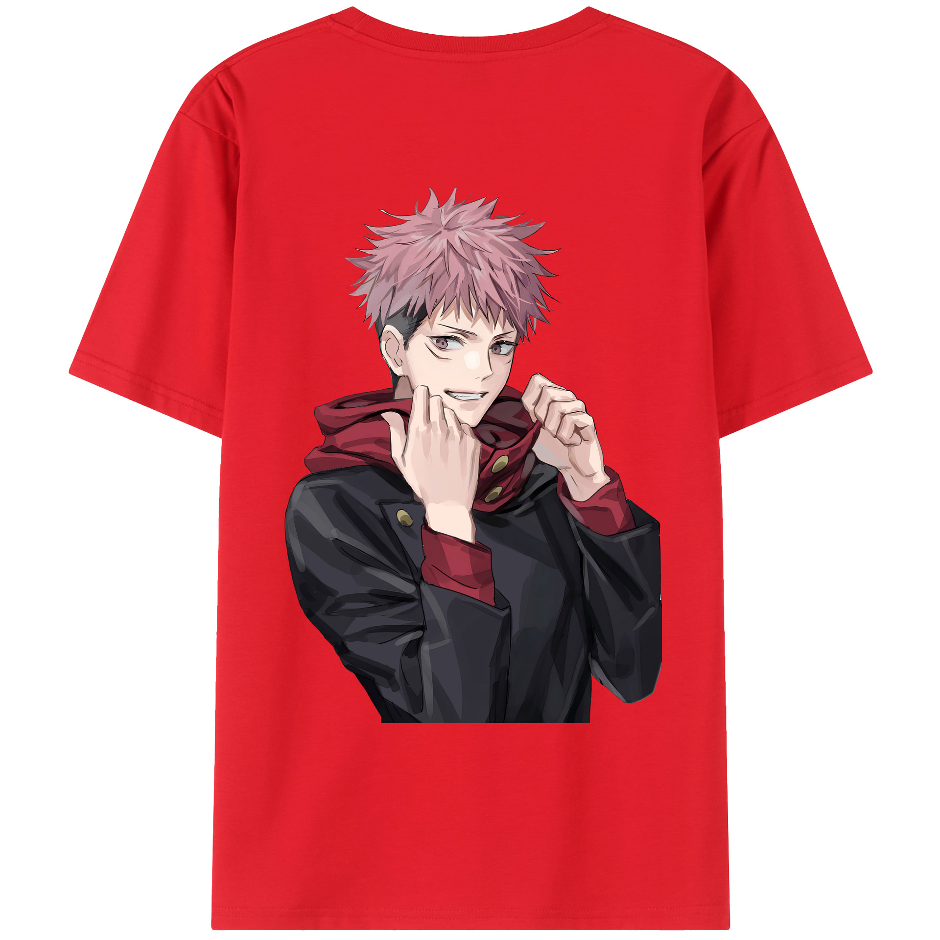 （画像用） 呪術廻戦 Jujutsu Kaisen 綿100％ メンズ半袖Tシャツ（バックプリント） 通気性