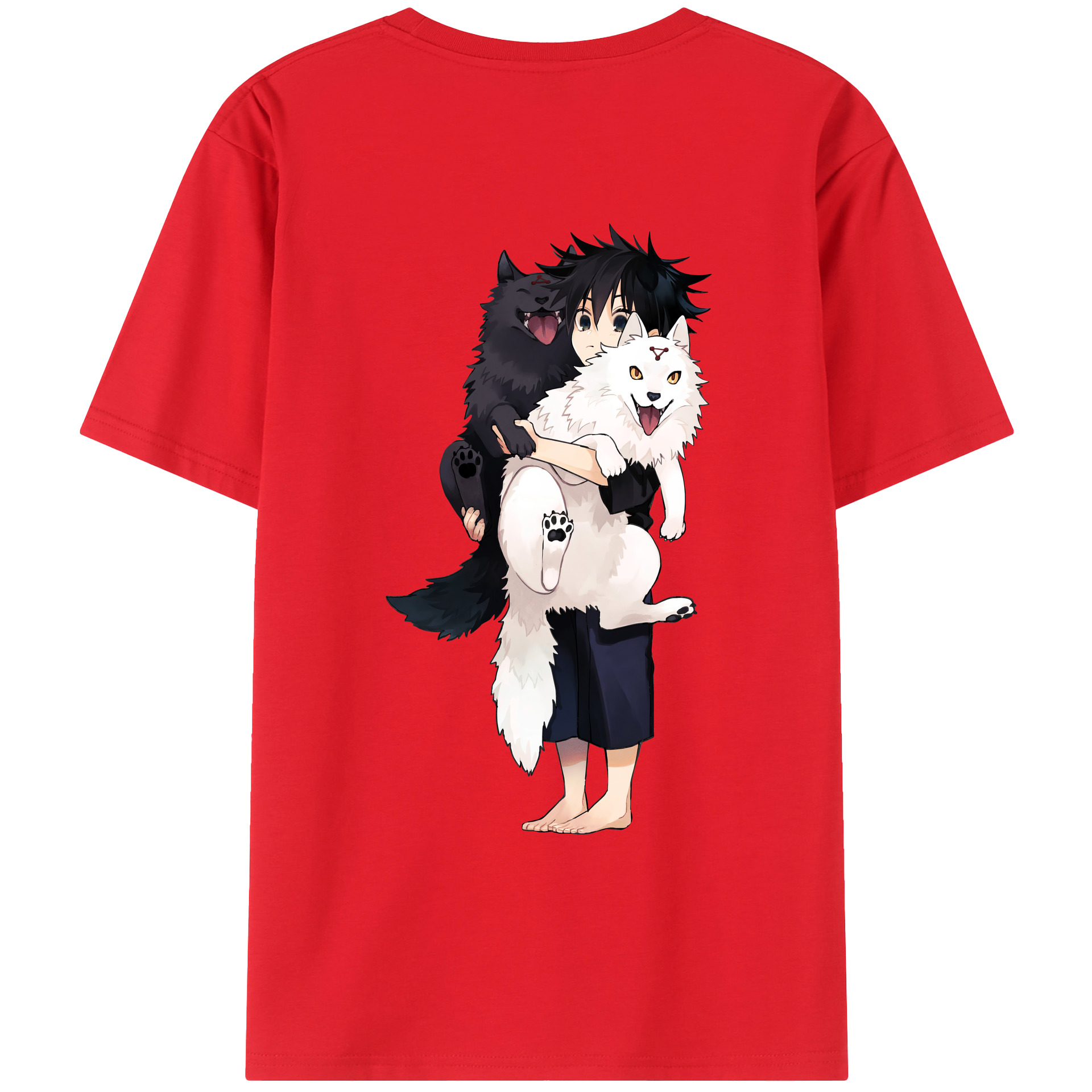 （画像用） 呪術廻戦 Jujutsu Kaisen 綿100％ メンズ半袖Tシャツ（バックプリント） 通気性