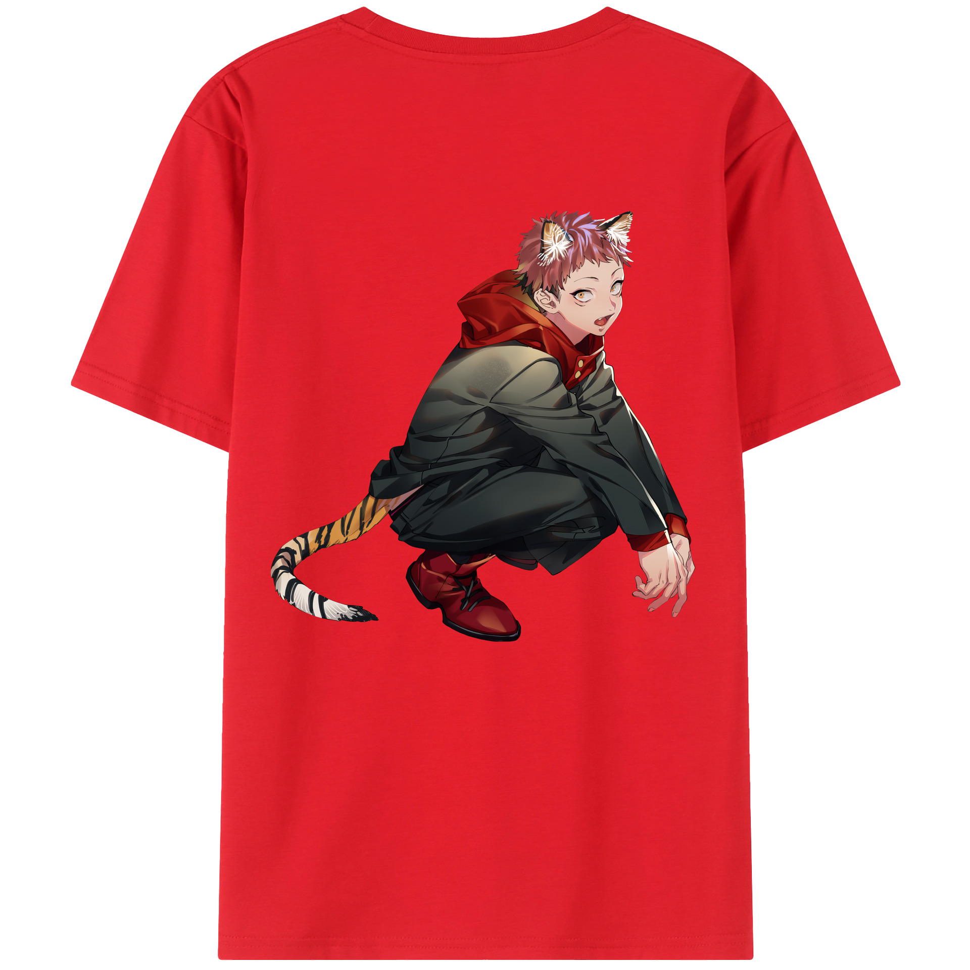（画像用） 呪術廻戦 Jujutsu Kaisen 綿100％ メンズ半袖Tシャツ（バックプリント） 通気性