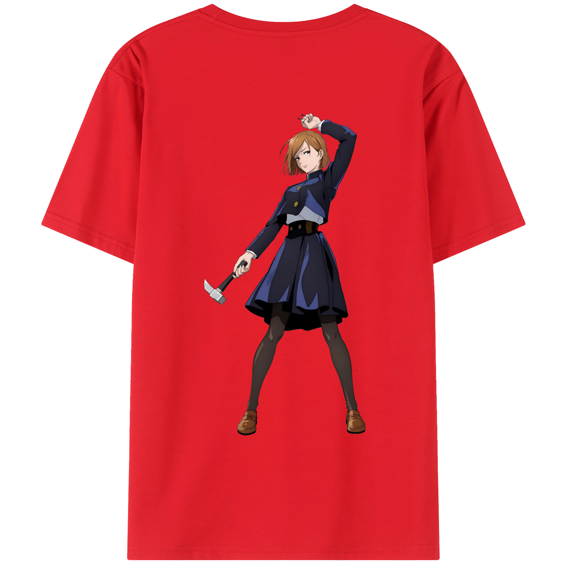 （画像用） 呪術廻戦 Jujutsu Kaisen 綿100％ メンズ半袖Tシャツ（バックプリント） 通気性