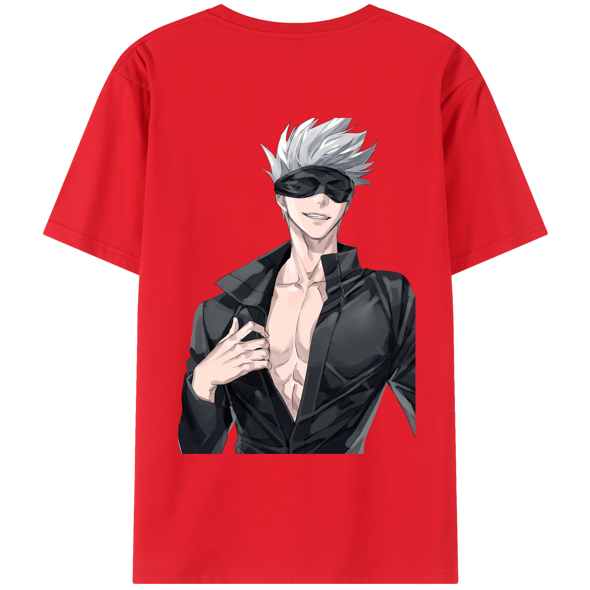 （画像用） 呪術廻戦 Jujutsu Kaisen 綿100％ メンズ半袖Tシャツ（バックプリント） 通気性