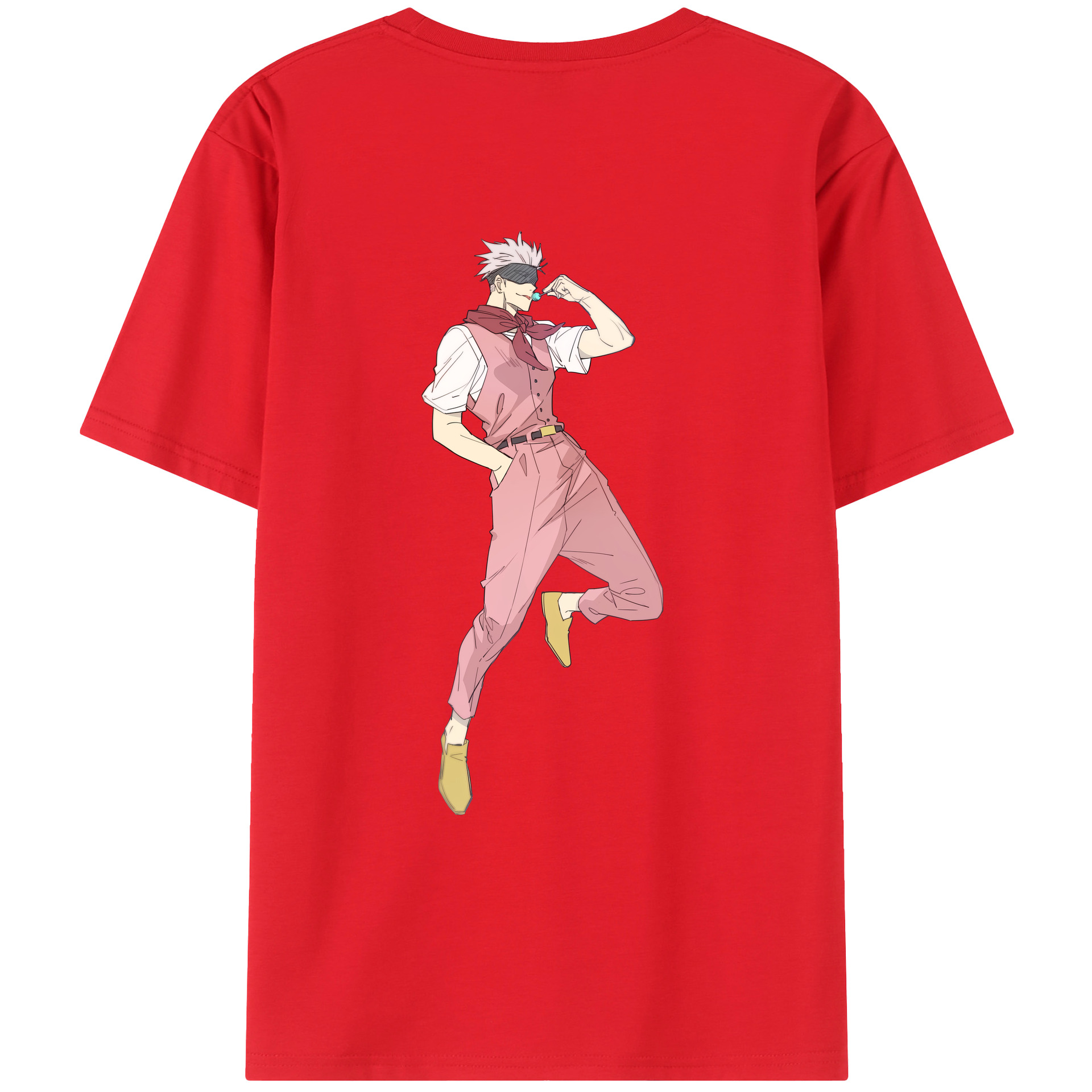 （画像用） 呪術廻戦 Jujutsu Kaisen 綿100％ メンズ半袖Tシャツ（バックプリント） 通気性