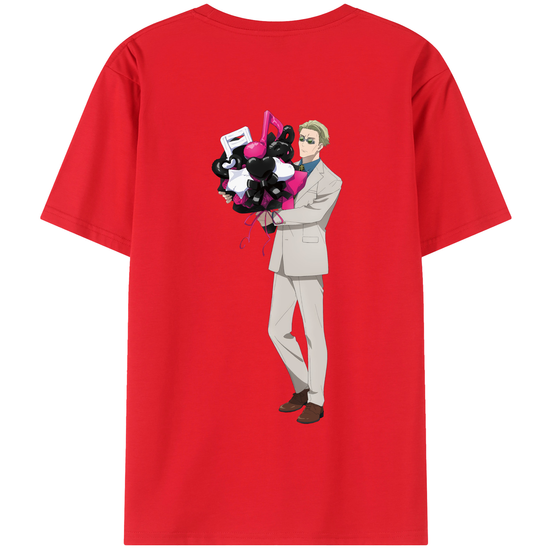 （画像用） 呪術廻戦 Jujutsu Kaisen 綿100％ メンズ半袖Tシャツ（バックプリント） 通気性