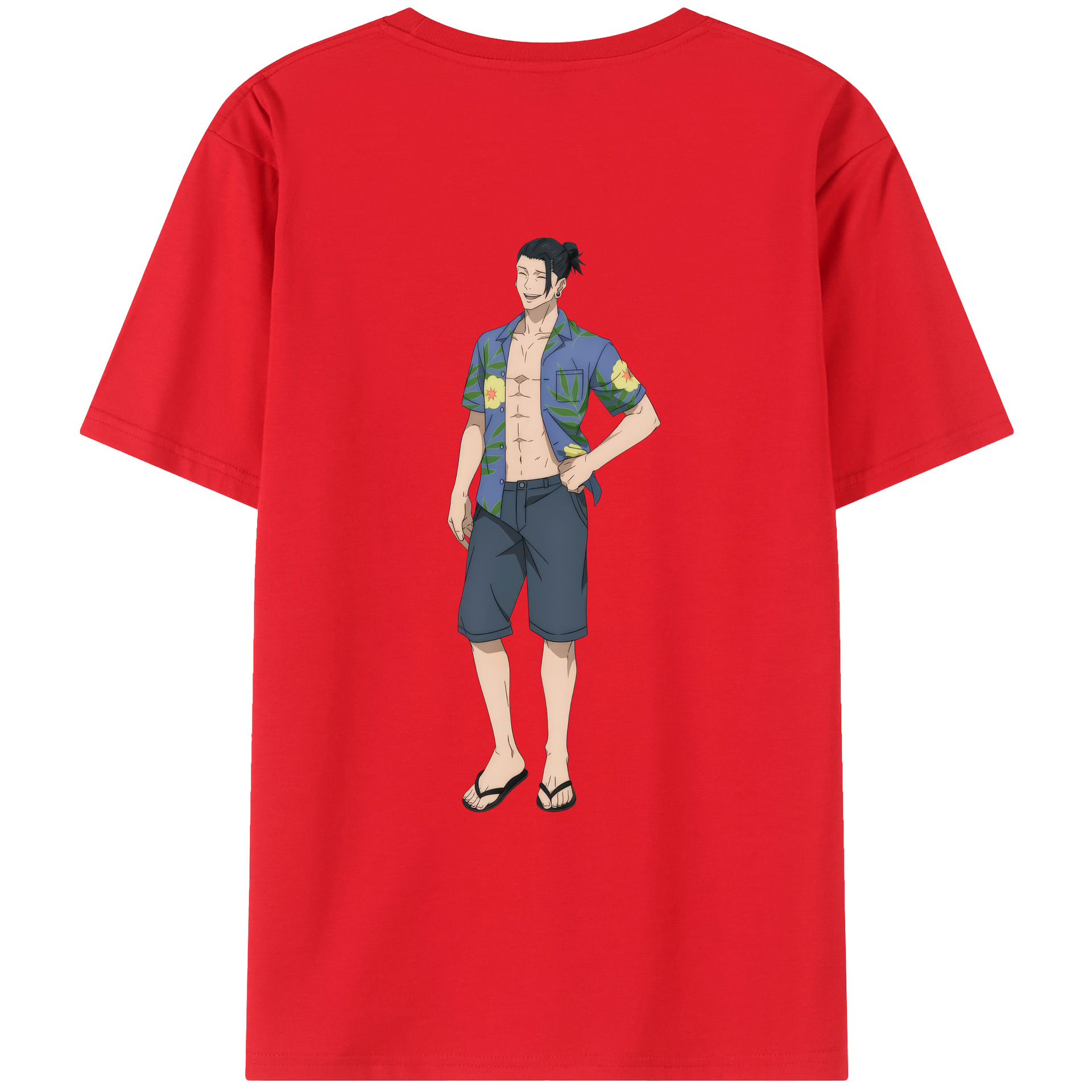 （画像用） 呪術廻戦 Jujutsu Kaisen 綿100％ メンズ半袖Tシャツ（バックプリント） 通気性