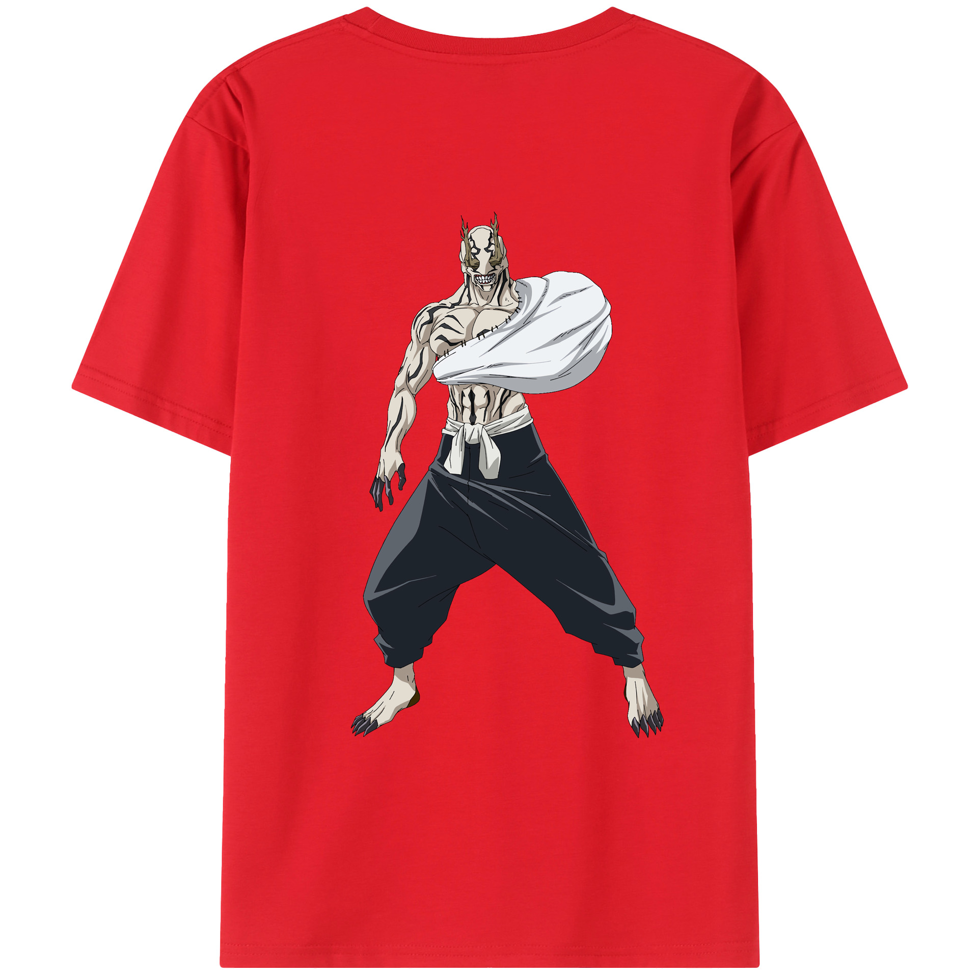 （画像用） 呪術廻戦 Jujutsu Kaisen 綿100％ メンズ半袖Tシャツ（バックプリント） 通気性