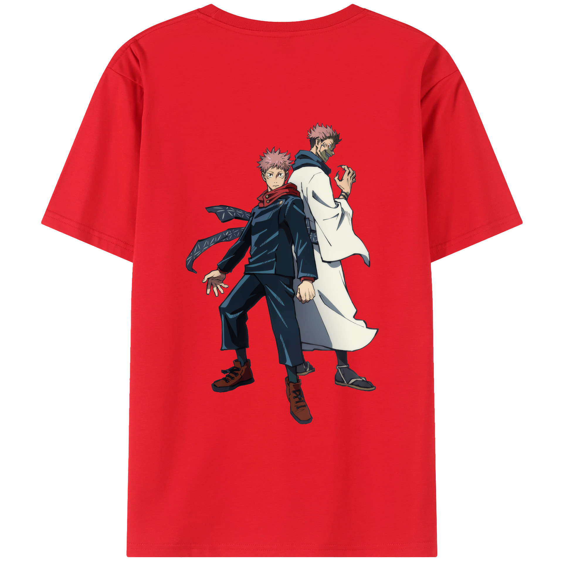 （画像用） 呪術廻戦 Jujutsu Kaisen 綿100％ メンズ半袖Tシャツ（バックプリント） 通気性