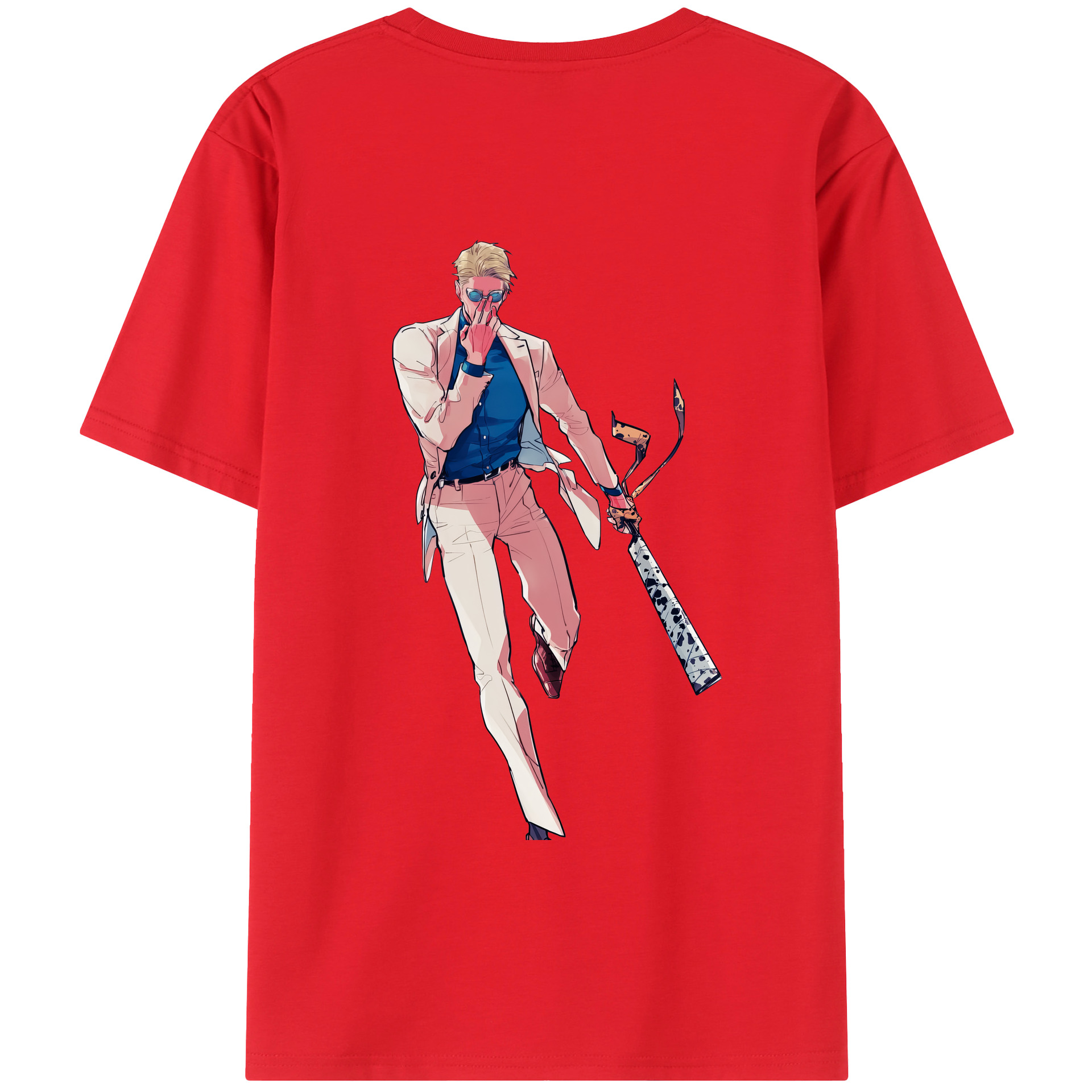 （画像用） 呪術廻戦 Jujutsu Kaisen 綿100％ メンズ半袖Tシャツ（バックプリント） 通気性