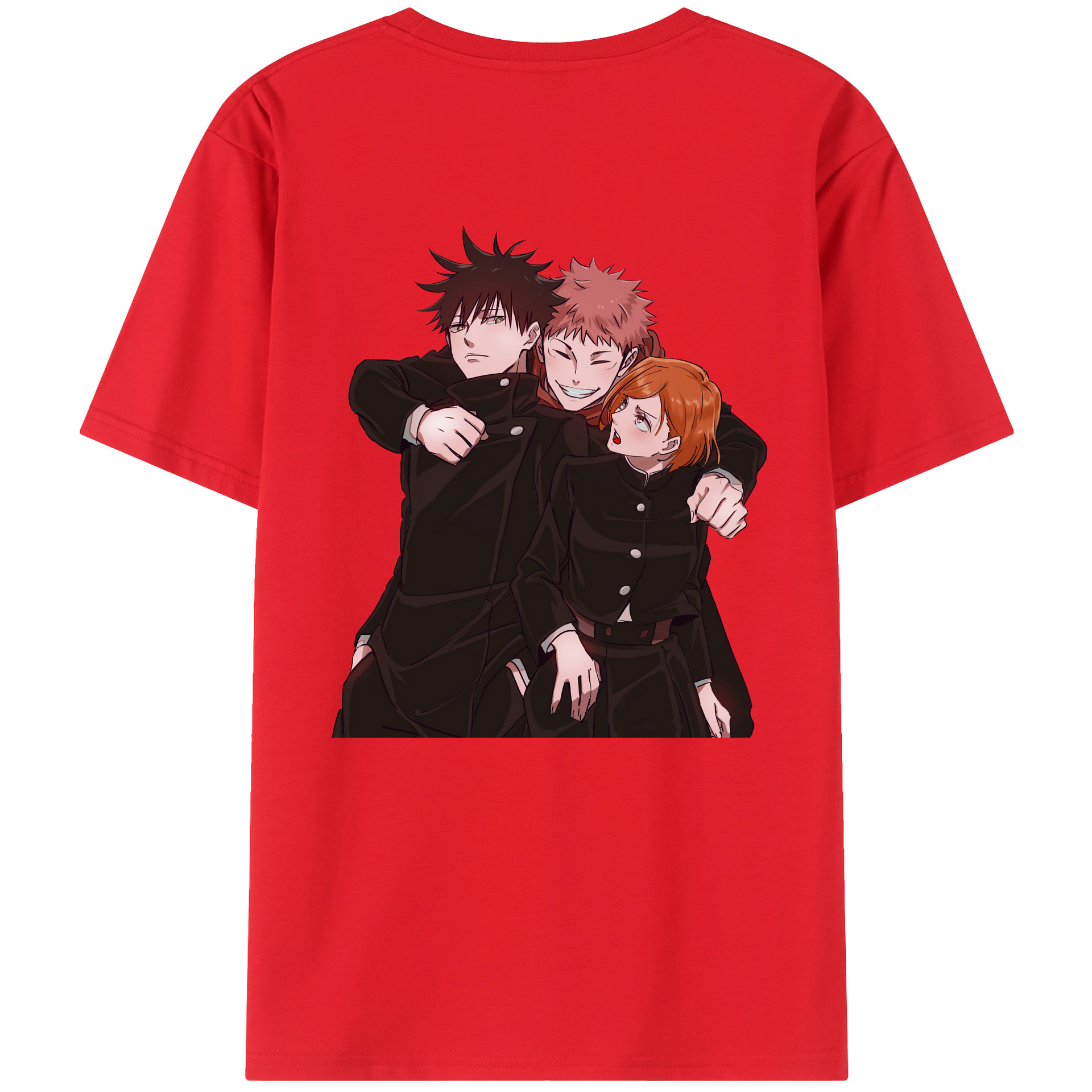 （画像用） 呪術廻戦 Jujutsu Kaisen 綿100％ メンズ半袖Tシャツ（バックプリント） 通気性