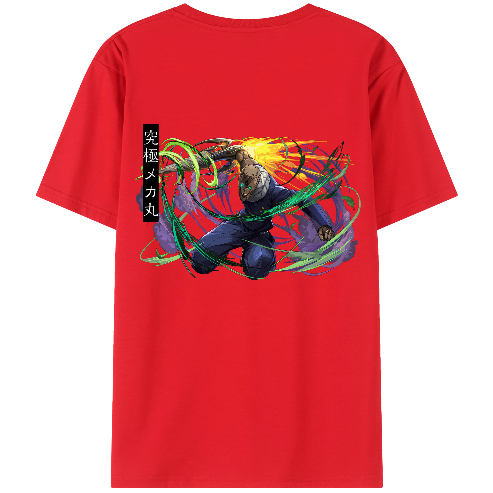 （画像用） 呪術廻戦 Jujutsu Kaisen 綿100％ メンズ半袖Tシャツ（バックプリント） 通気性