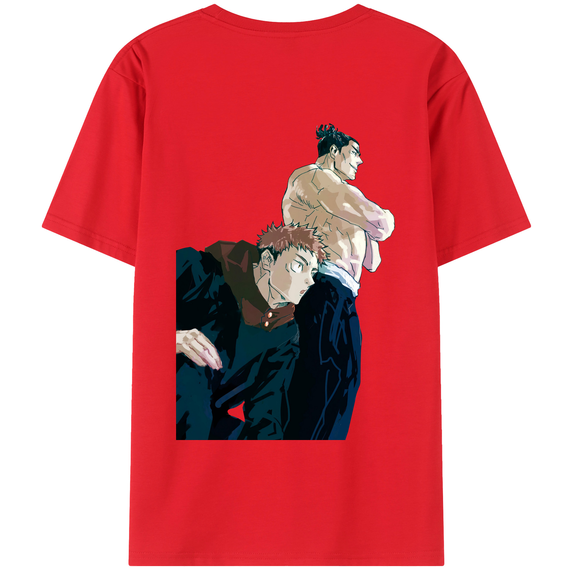 （画像用） 呪術廻戦 Jujutsu Kaisen 綿100％ メンズ半袖Tシャツ（バックプリント） 通気性