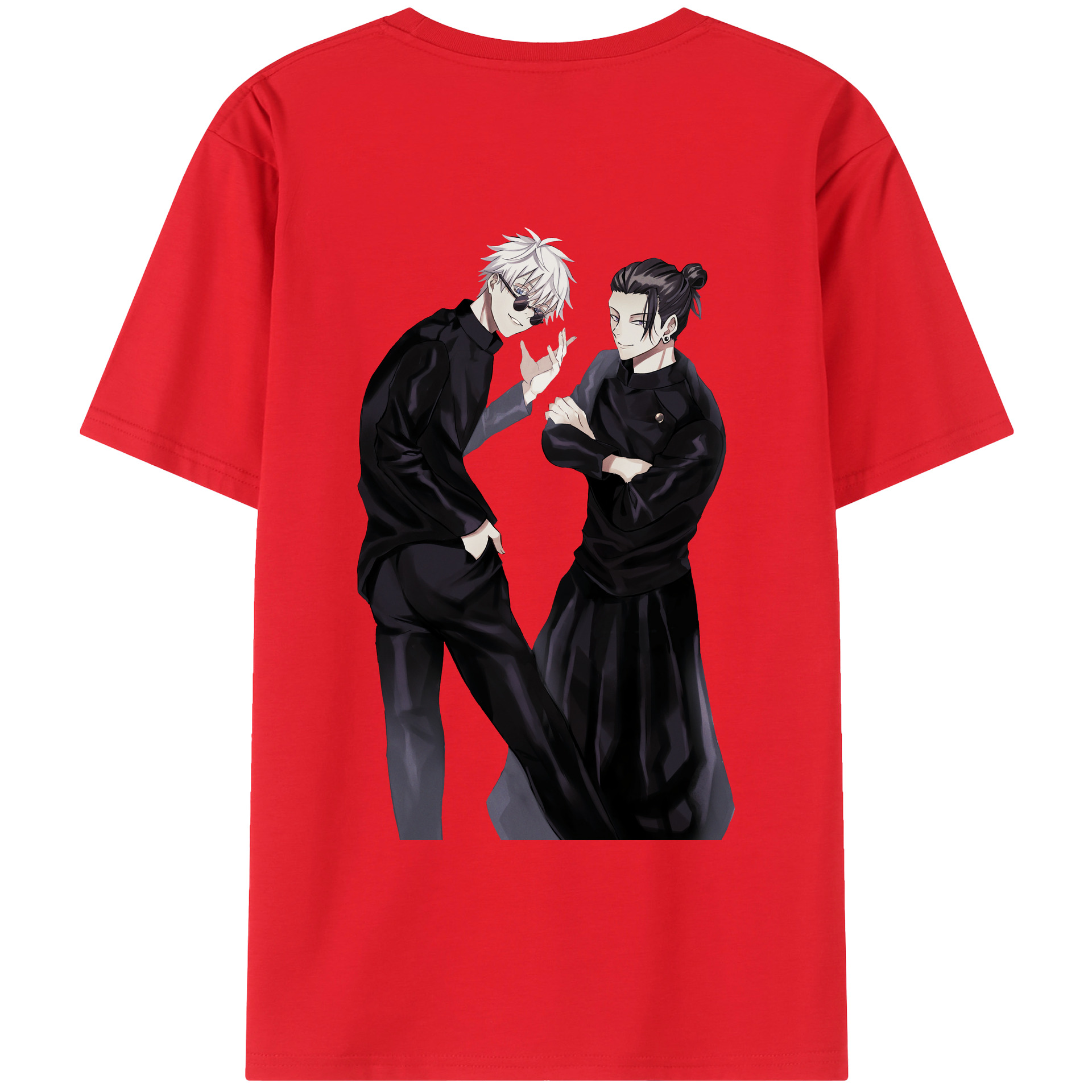 （画像用） 呪術廻戦 Jujutsu Kaisen 綿100％ メンズ半袖Tシャツ（バックプリント） 通気性