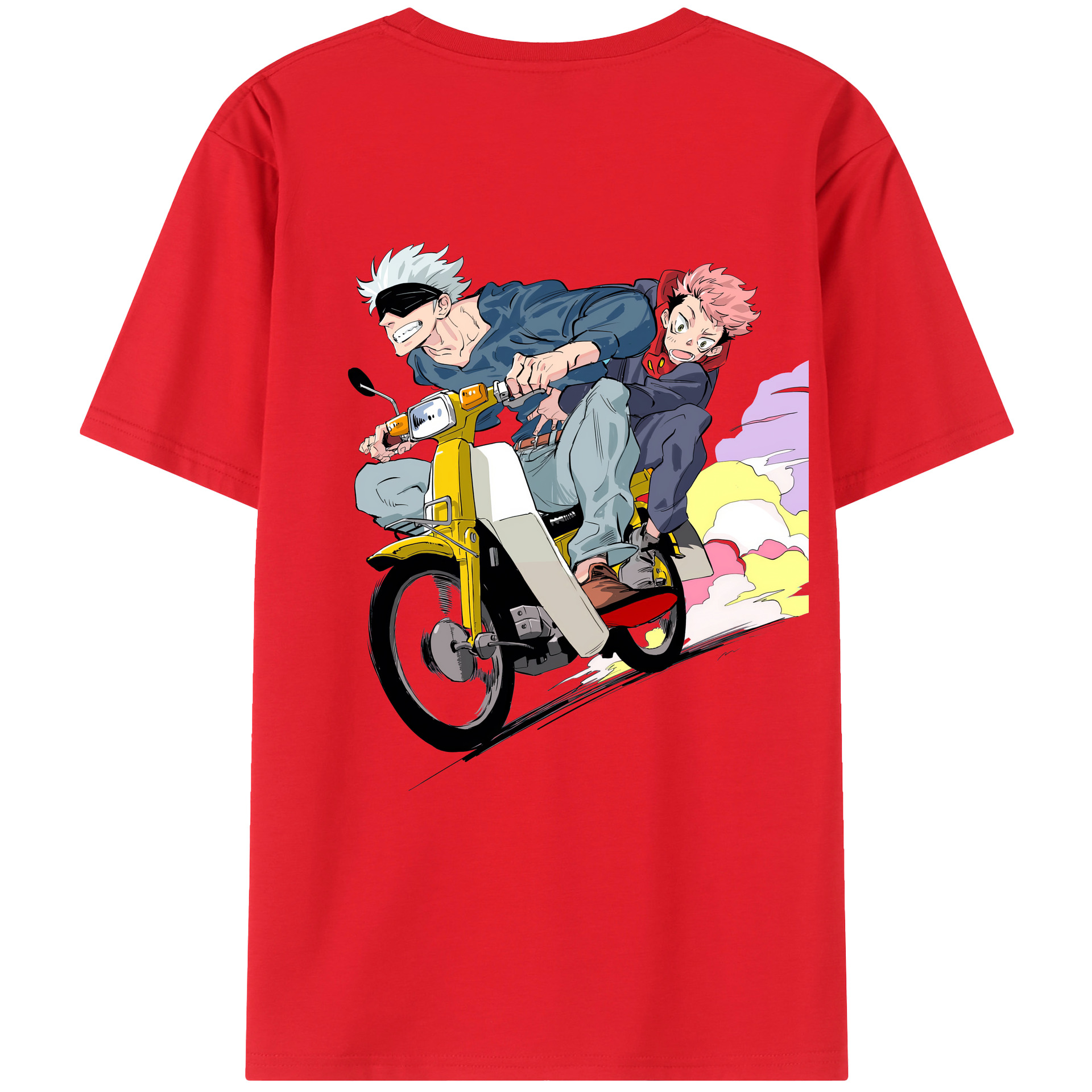 （画像用） 呪術廻戦 Jujutsu Kaisen 綿100％ メンズ半袖Tシャツ（バックプリント） 通気性