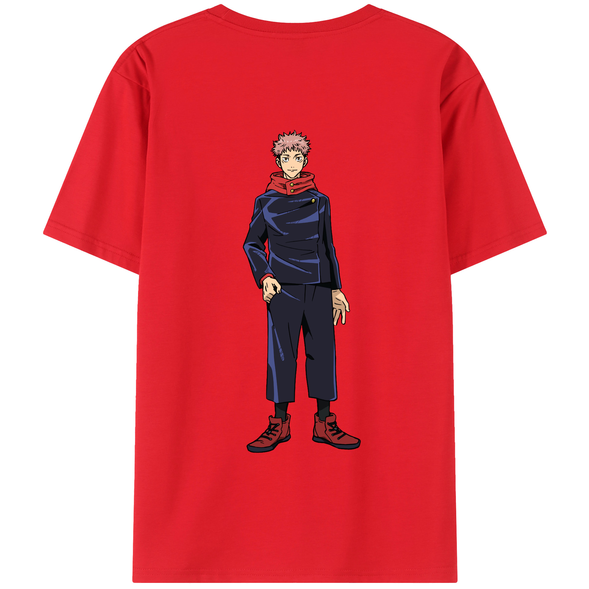 （画像用） 呪術廻戦 Jujutsu Kaisen 綿100％ メンズ半袖Tシャツ（バックプリント） 通気性