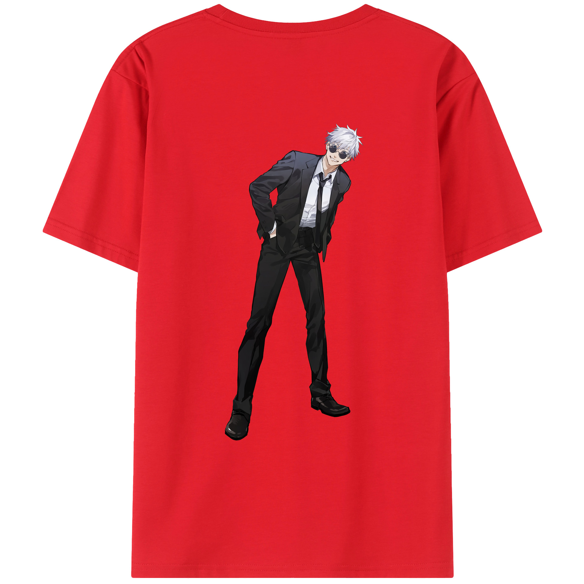 （画像用） 呪術廻戦 Jujutsu Kaisen 綿100％ メンズ半袖Tシャツ（バックプリント） 通気性