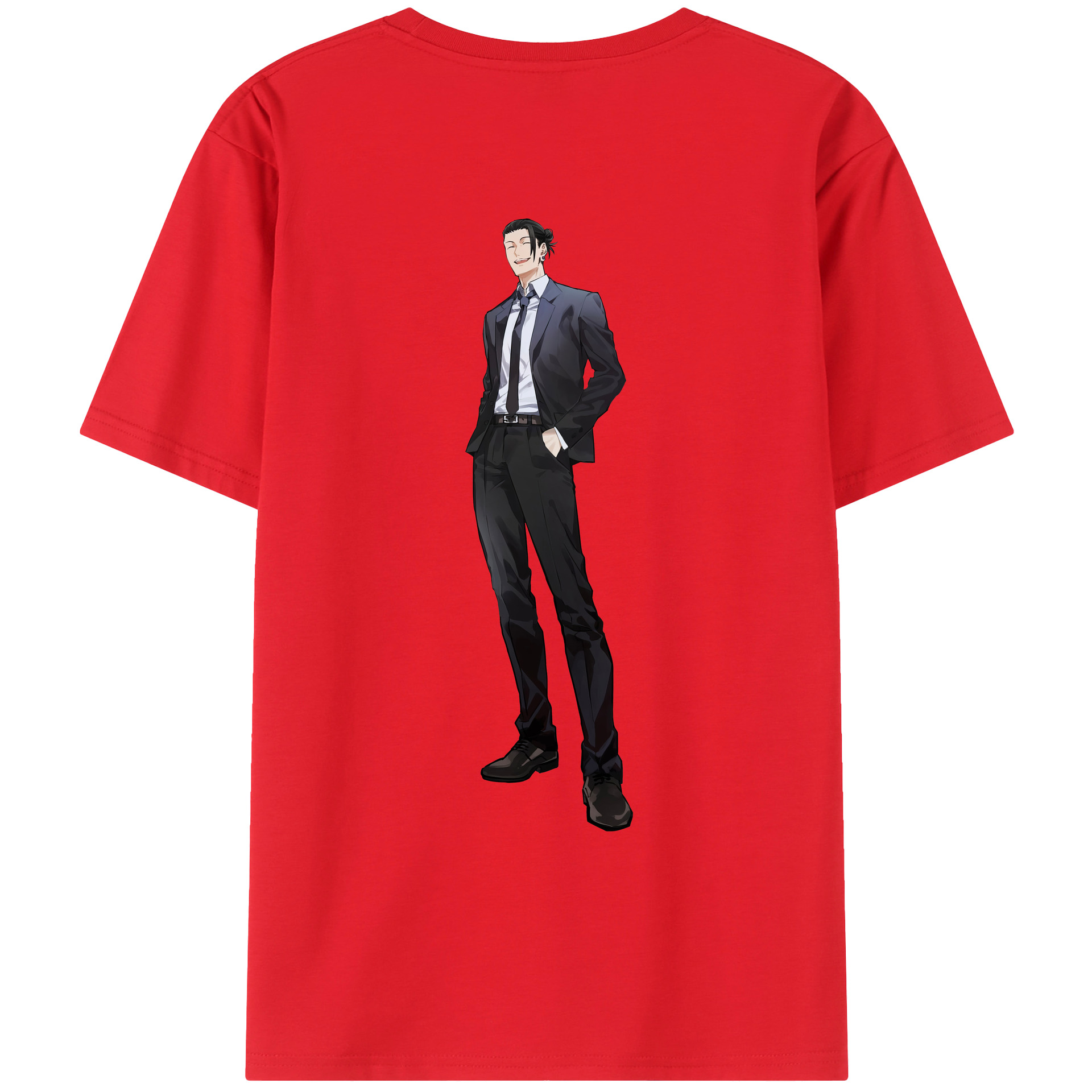 （画像用） 呪術廻戦 Jujutsu Kaisen 綿100％ メンズ半袖Tシャツ（バックプリント） 通気性