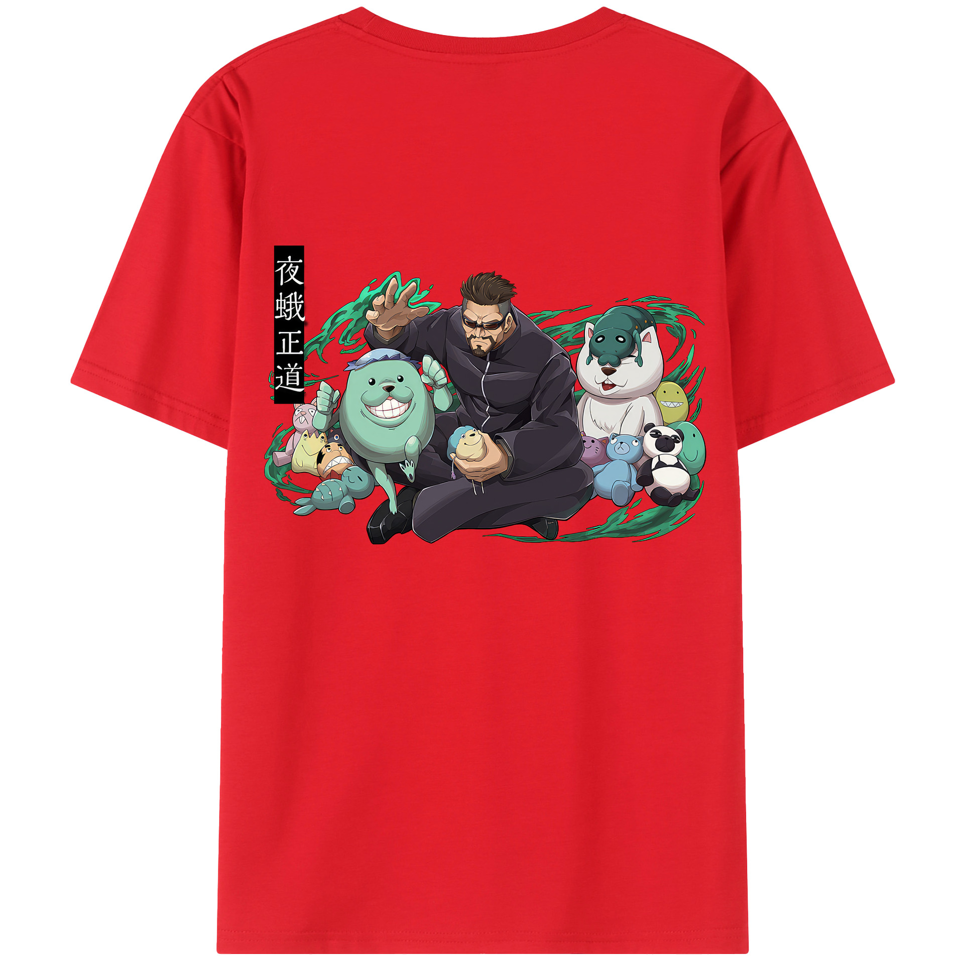 （画像用） 呪術廻戦 Jujutsu Kaisen 綿100％ メンズ半袖Tシャツ（バックプリント） 通気性