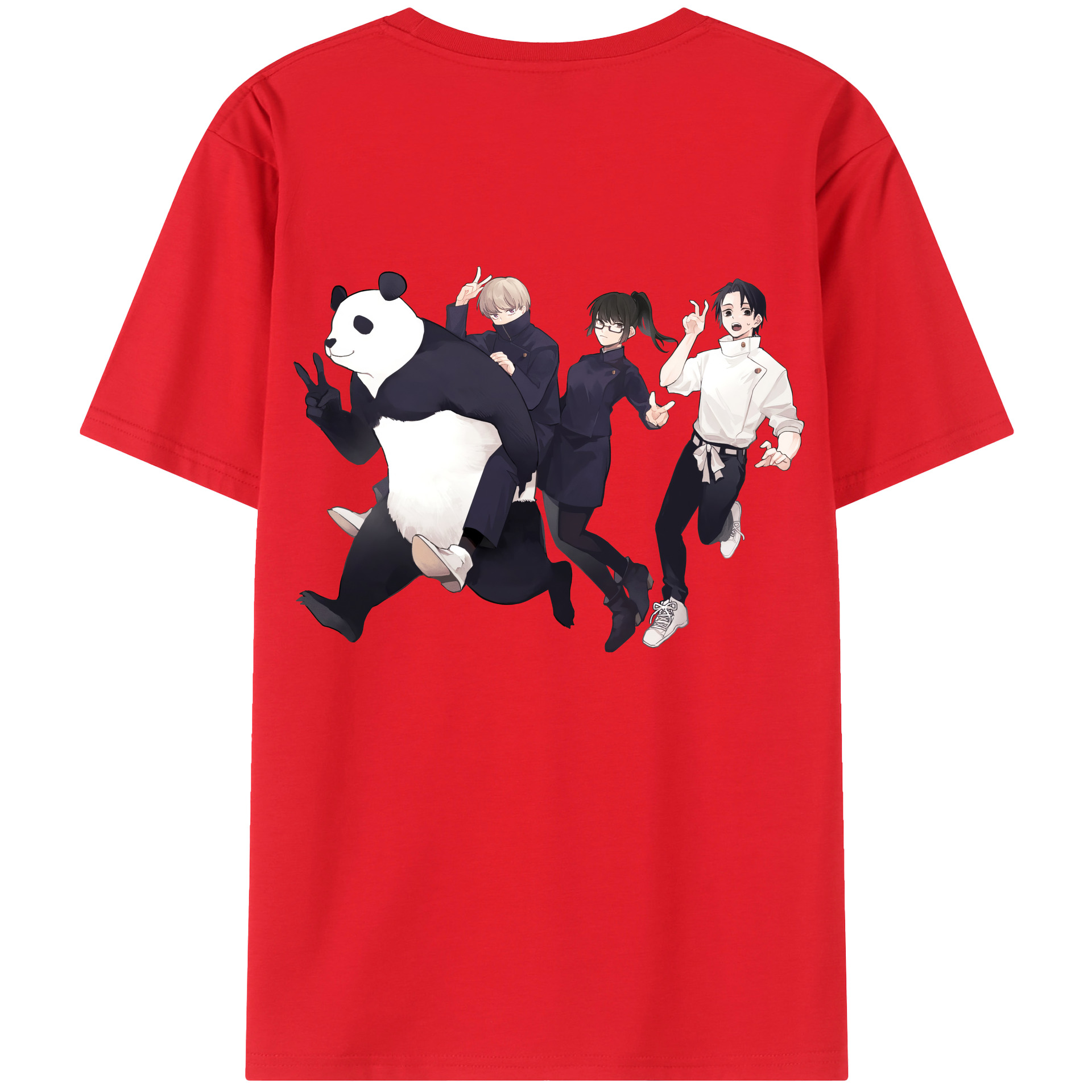 （画像用） 呪術廻戦 Jujutsu Kaisen 綿100％ メンズ半袖Tシャツ（バックプリント） 通気性
