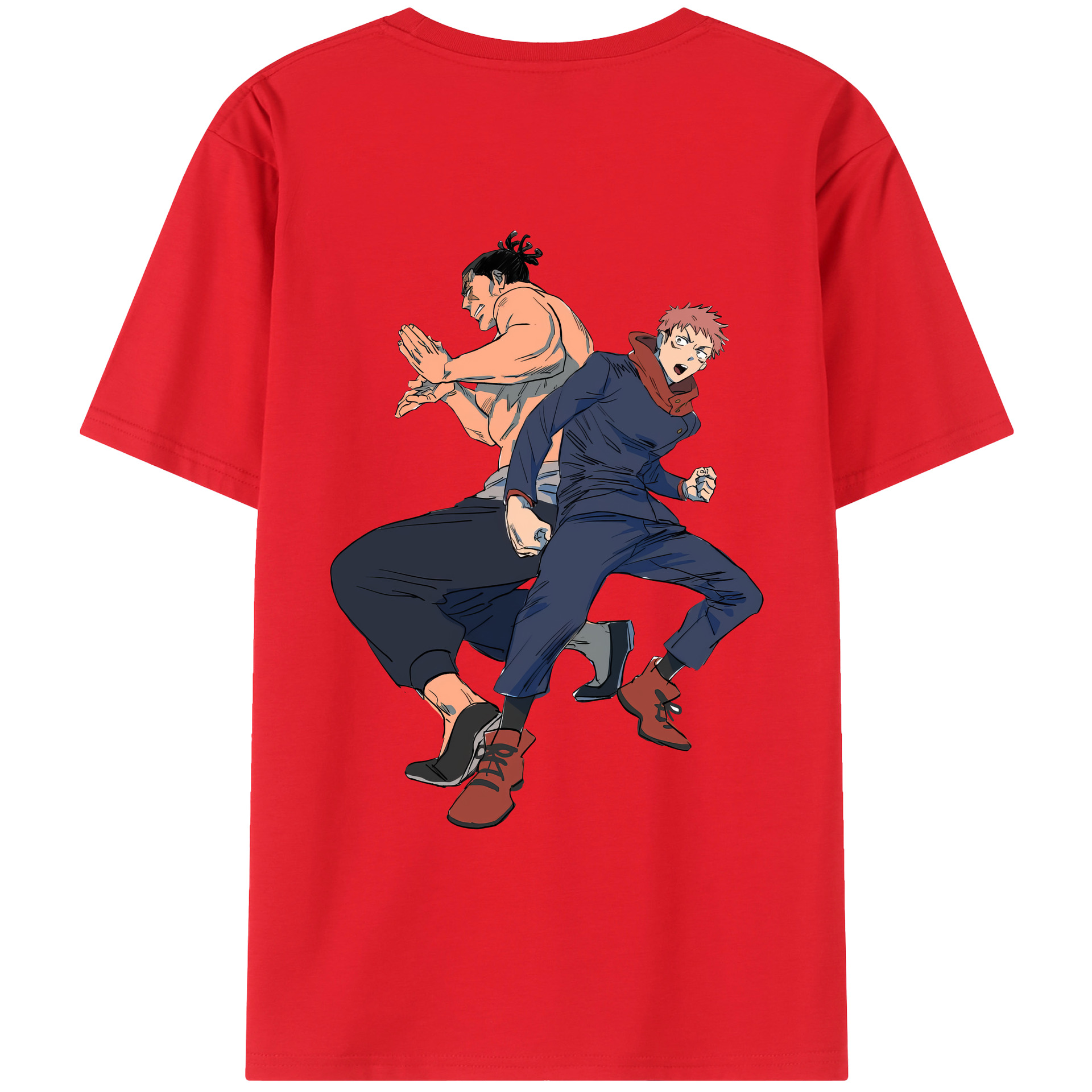 （画像用） 呪術廻戦 Jujutsu Kaisen 綿100％ メンズ半袖Tシャツ（バックプリント） 通気性