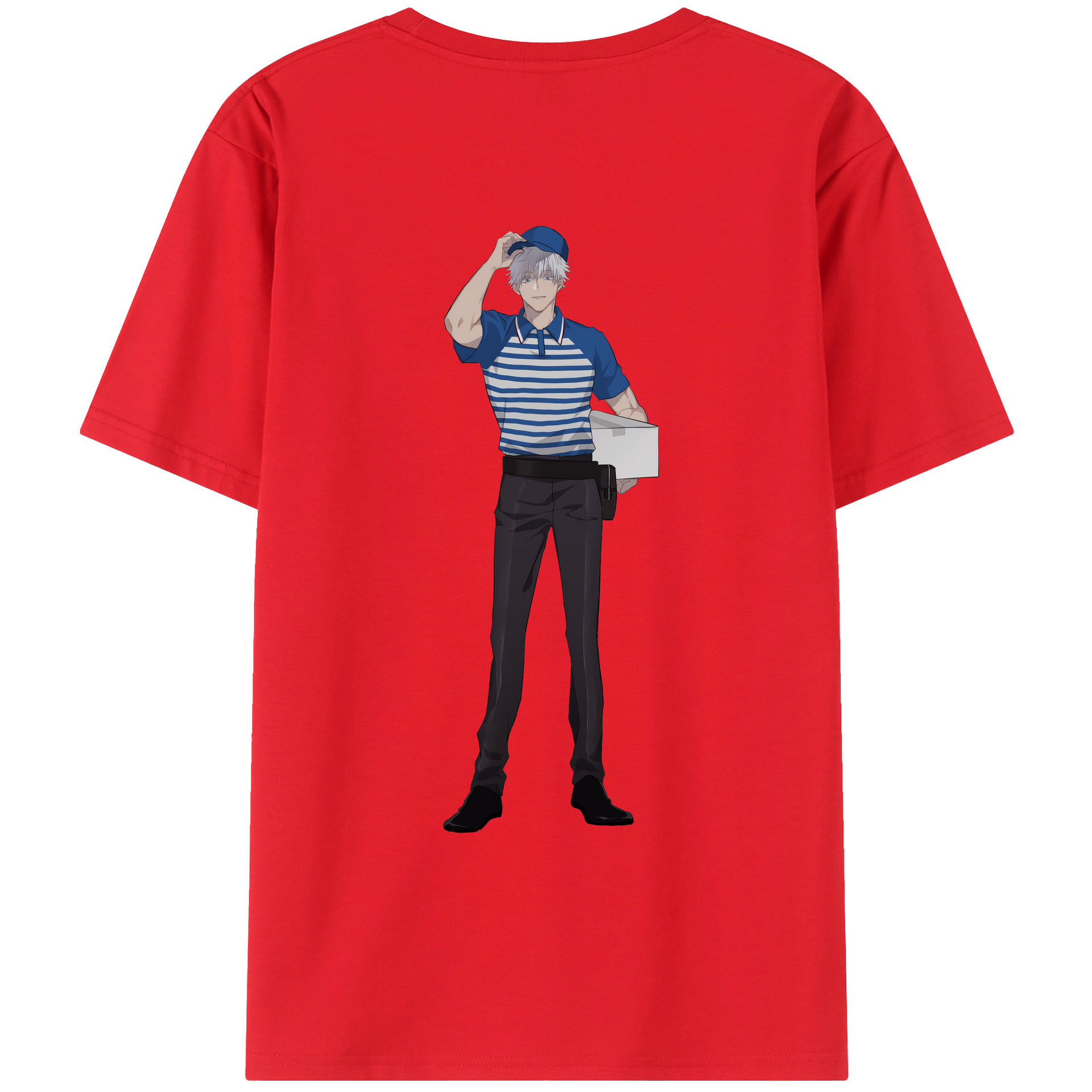 （画像用） 呪術廻戦 Jujutsu Kaisen 綿100％ メンズ半袖Tシャツ（バックプリント） 通気性