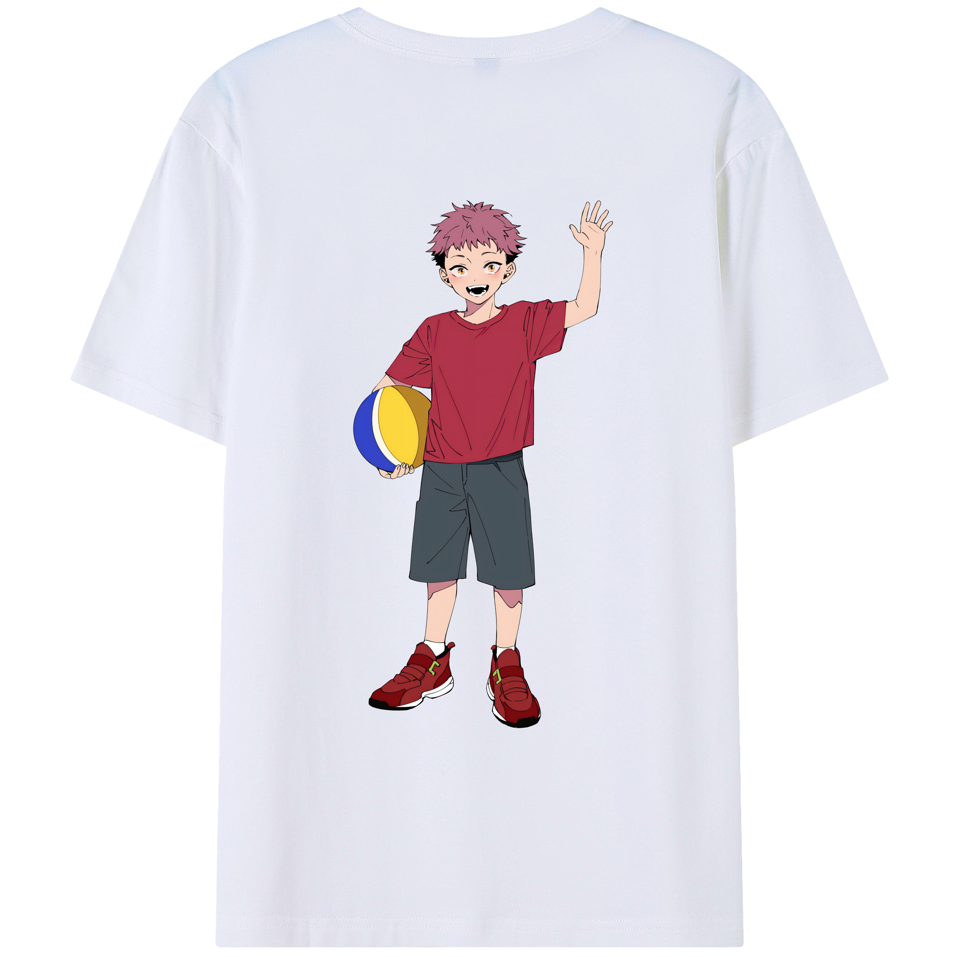 （画像用） 呪術廻戦 Jujutsu Kaisen 綿100％ メンズ半袖Tシャツ（バックプリント） 通気性