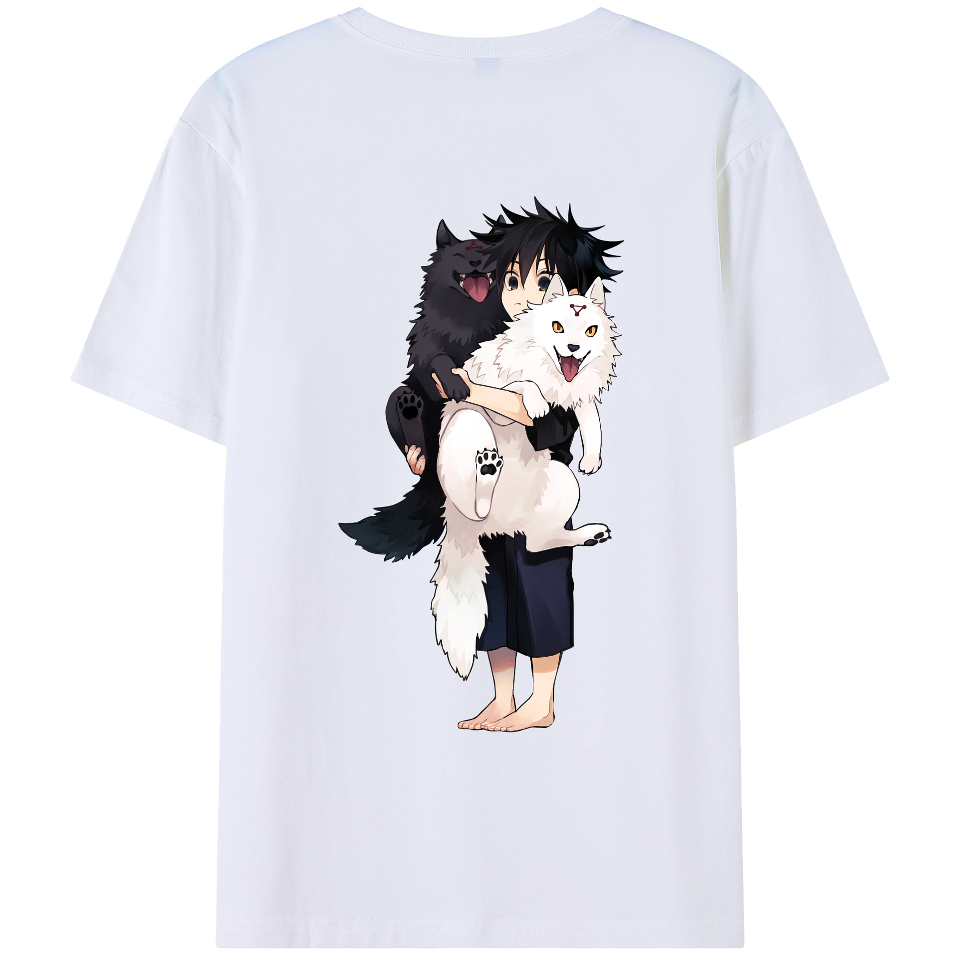 （画像用） 呪術廻戦 Jujutsu Kaisen 綿100％ メンズ半袖Tシャツ（バックプリント） 通気性