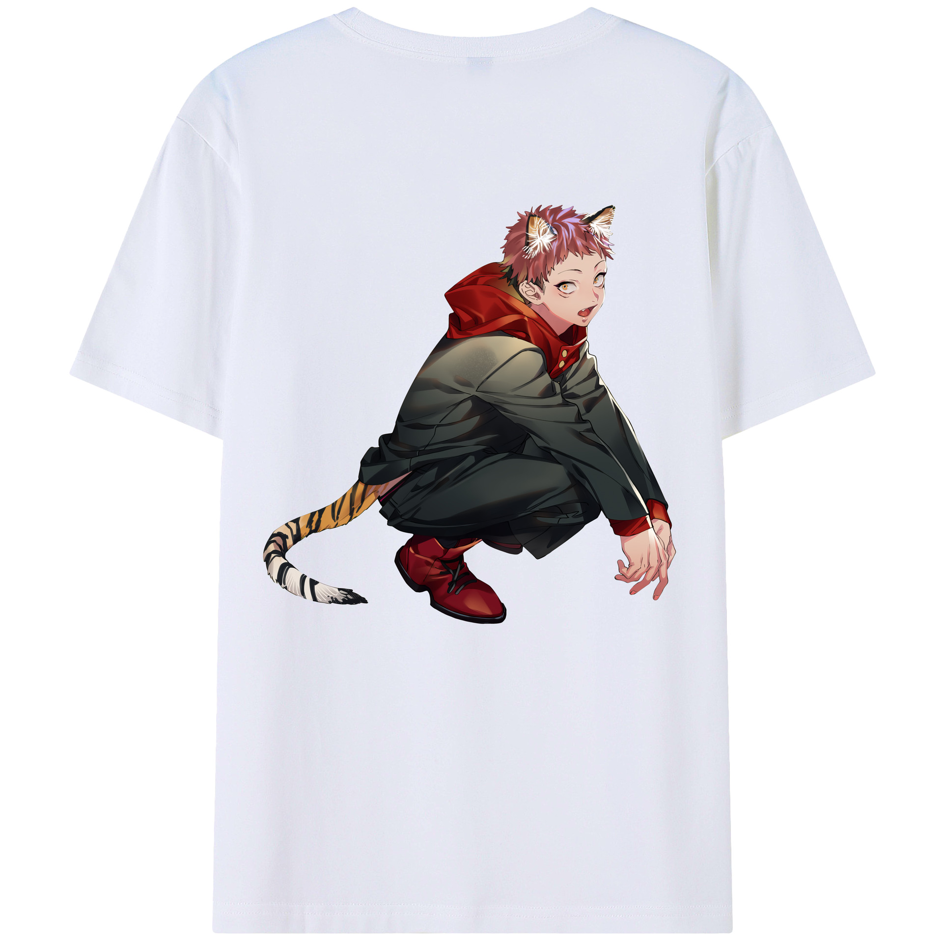 （画像用） 呪術廻戦 Jujutsu Kaisen 綿100％ メンズ半袖Tシャツ（バックプリント） 通気性