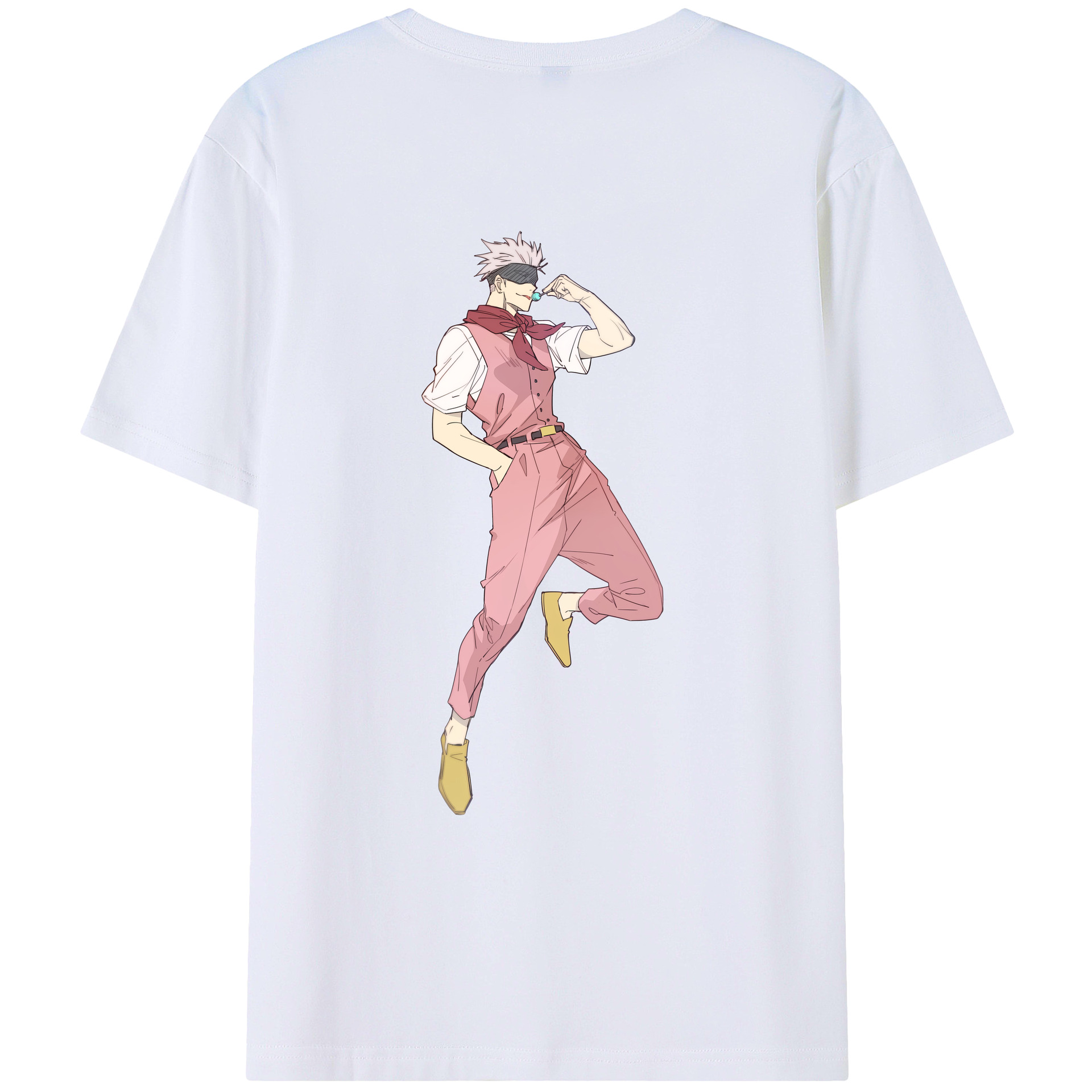 （画像用） 呪術廻戦 Jujutsu Kaisen 綿100％ メンズ半袖Tシャツ（バックプリント） 通気性