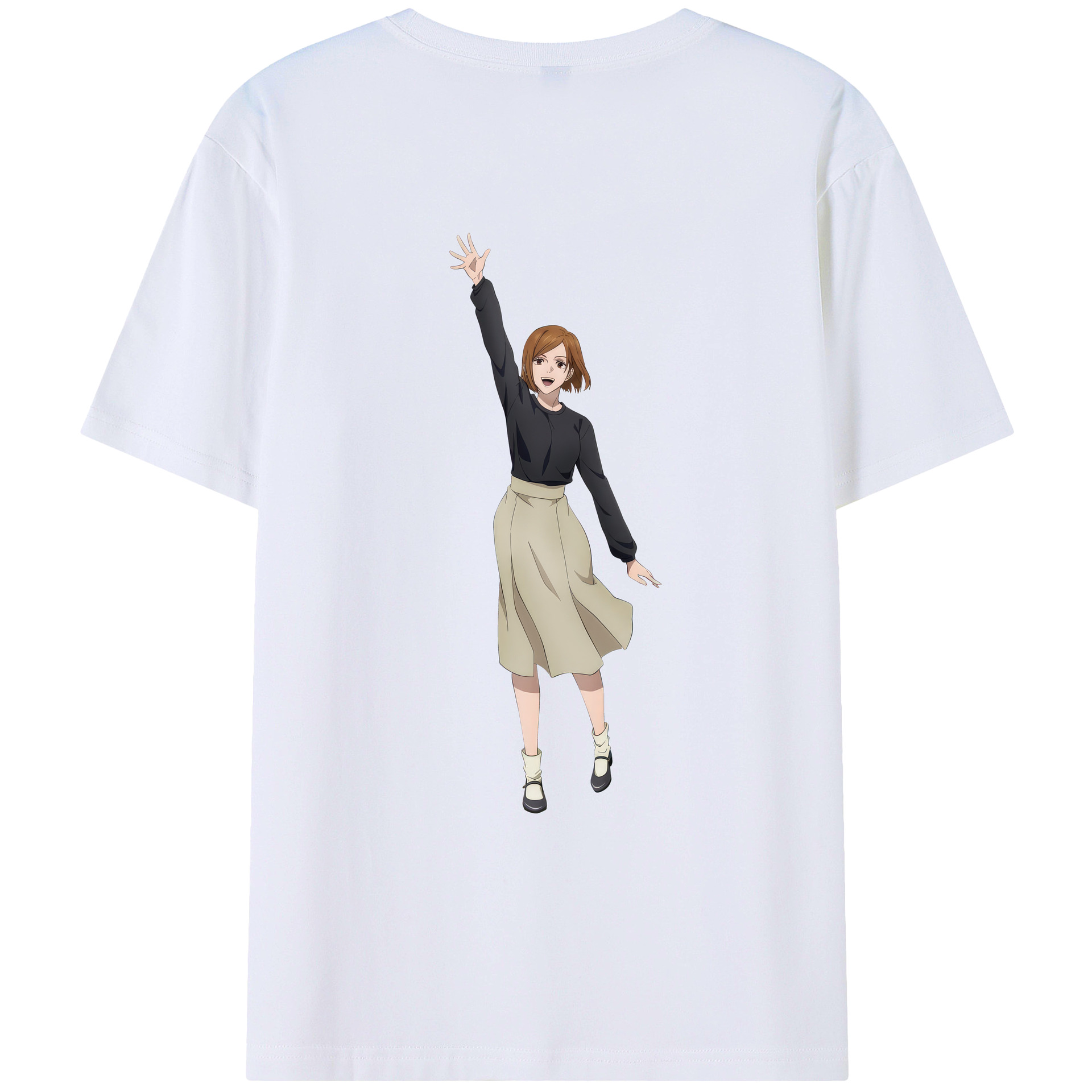 （画像用） 呪術廻戦 Jujutsu Kaisen 綿100％ メンズ半袖Tシャツ（バックプリント） 通気性