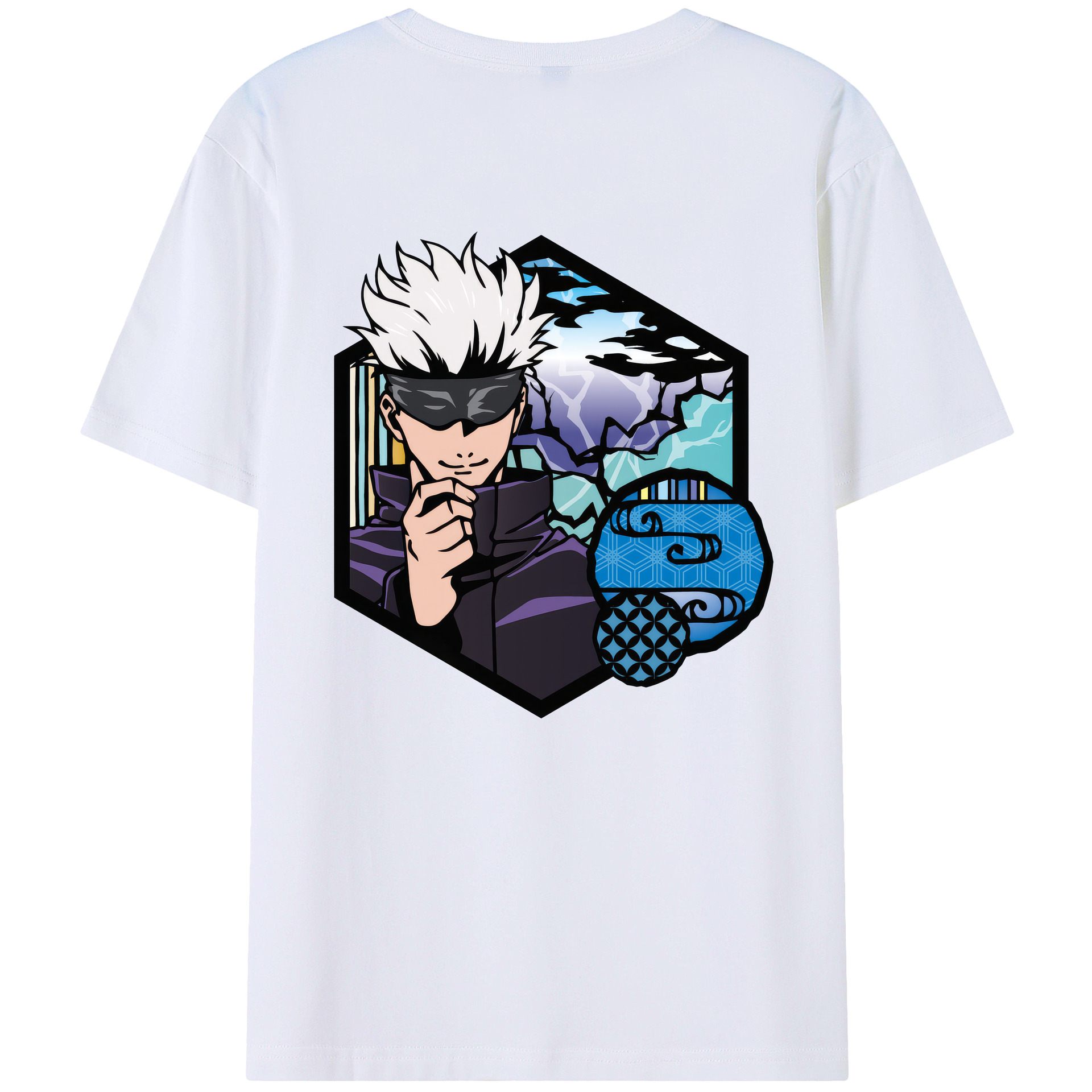 （画像用） 呪術廻戦 Jujutsu Kaisen 綿100％ メンズ半袖Tシャツ（バックプリント） 通気性