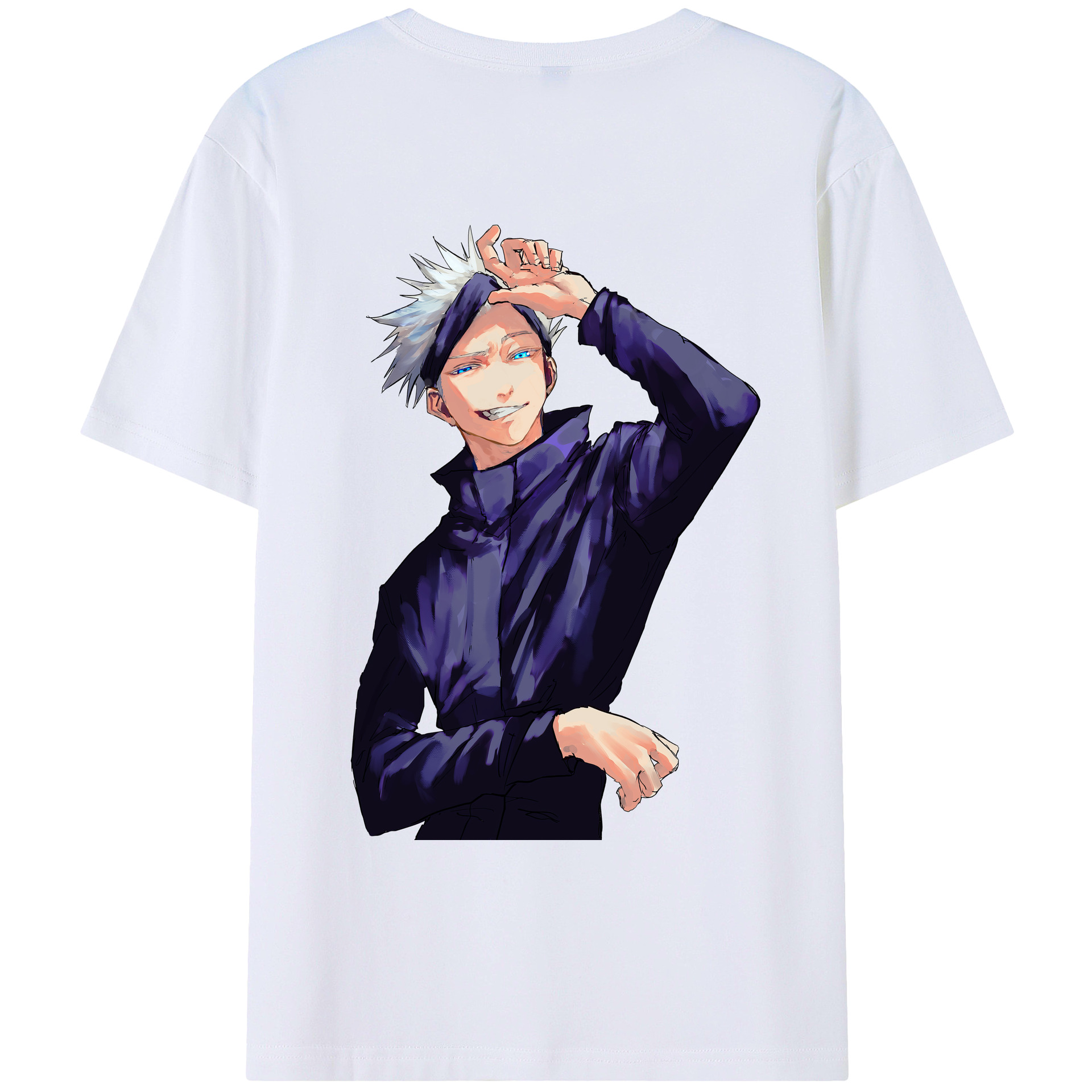 （画像用） 呪術廻戦 Jujutsu Kaisen 綿100％ メンズ半袖Tシャツ（バックプリント） 通気性