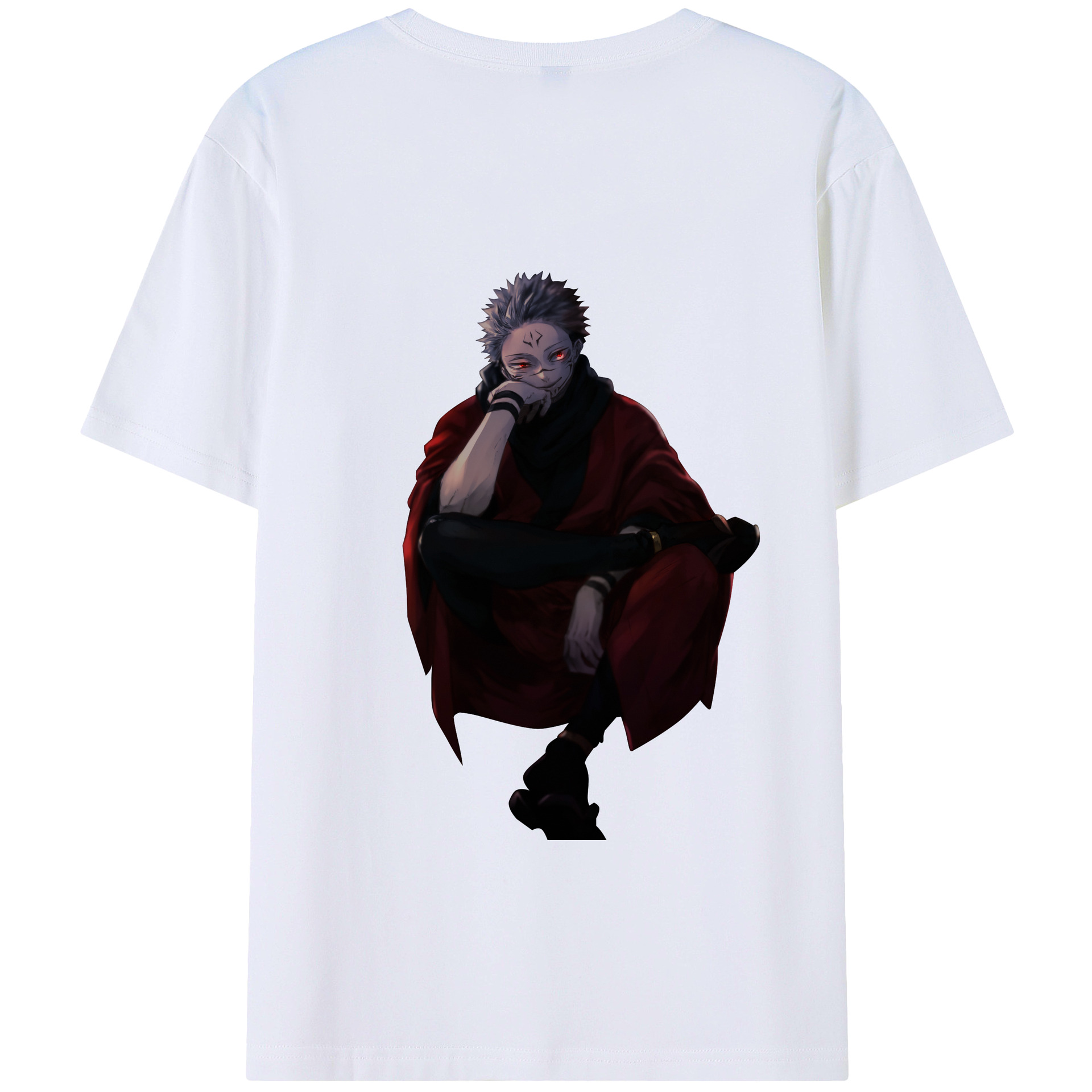 （画像用） 呪術廻戦 Jujutsu Kaisen 綿100％ メンズ半袖Tシャツ（バックプリント） 通気性