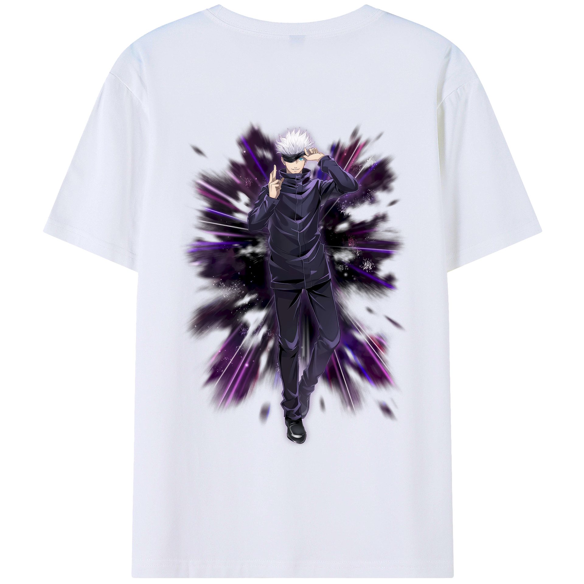 （画像用） 呪術廻戦 Jujutsu Kaisen 綿100％ メンズ半袖Tシャツ（バックプリント） 通気性