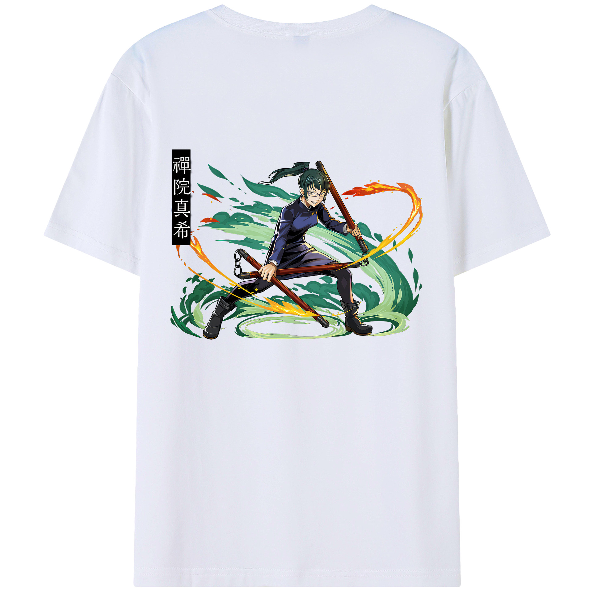 （画像用） 呪術廻戦 Jujutsu Kaisen 綿100％ メンズ半袖Tシャツ（バックプリント） 通気性