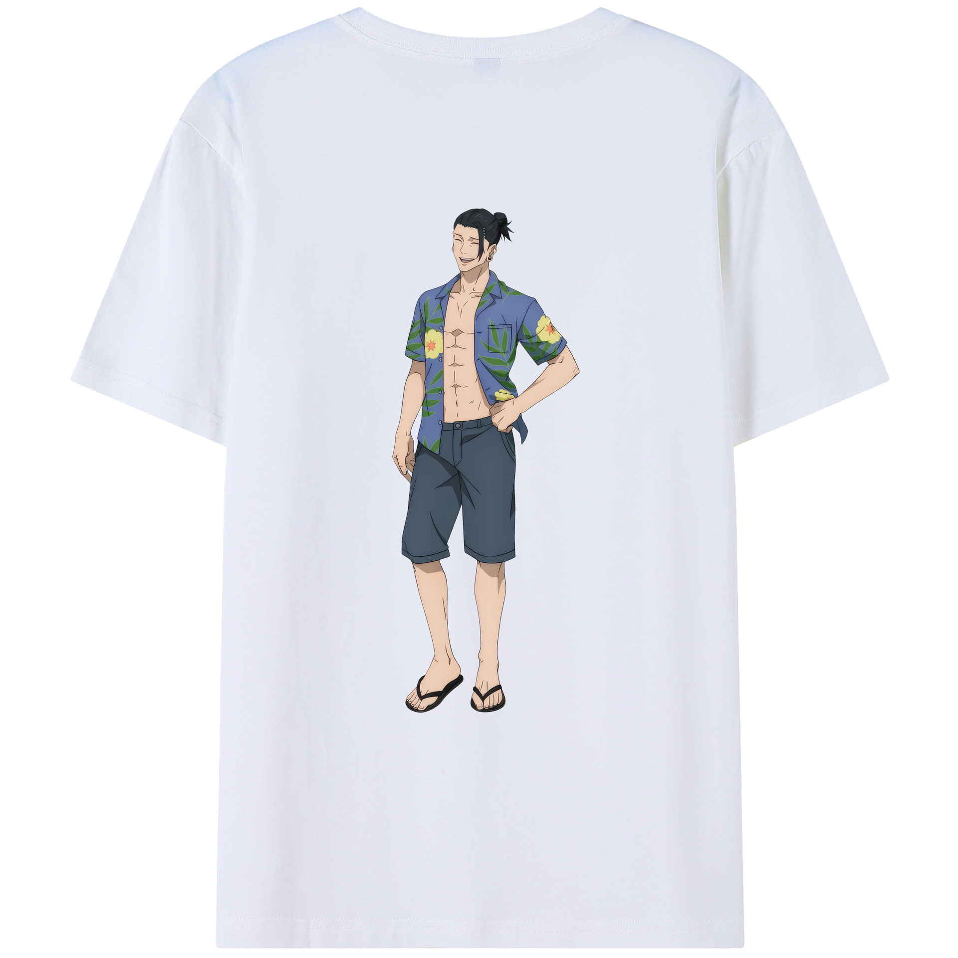 （画像用） 呪術廻戦 Jujutsu Kaisen 綿100％ メンズ半袖Tシャツ（バックプリント） 通気性