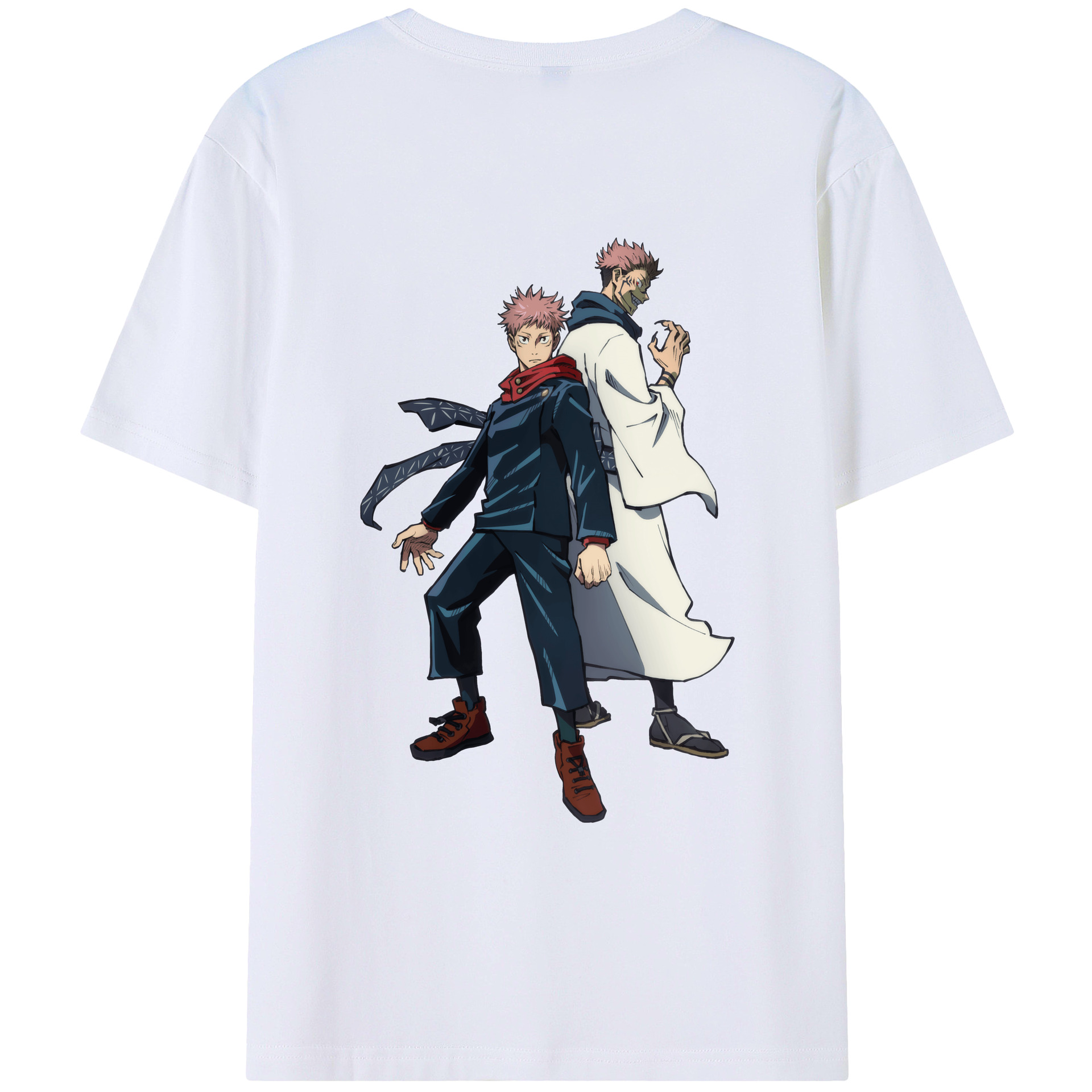 （画像用） 呪術廻戦 Jujutsu Kaisen 綿100％ メンズ半袖Tシャツ（バックプリント） 通気性