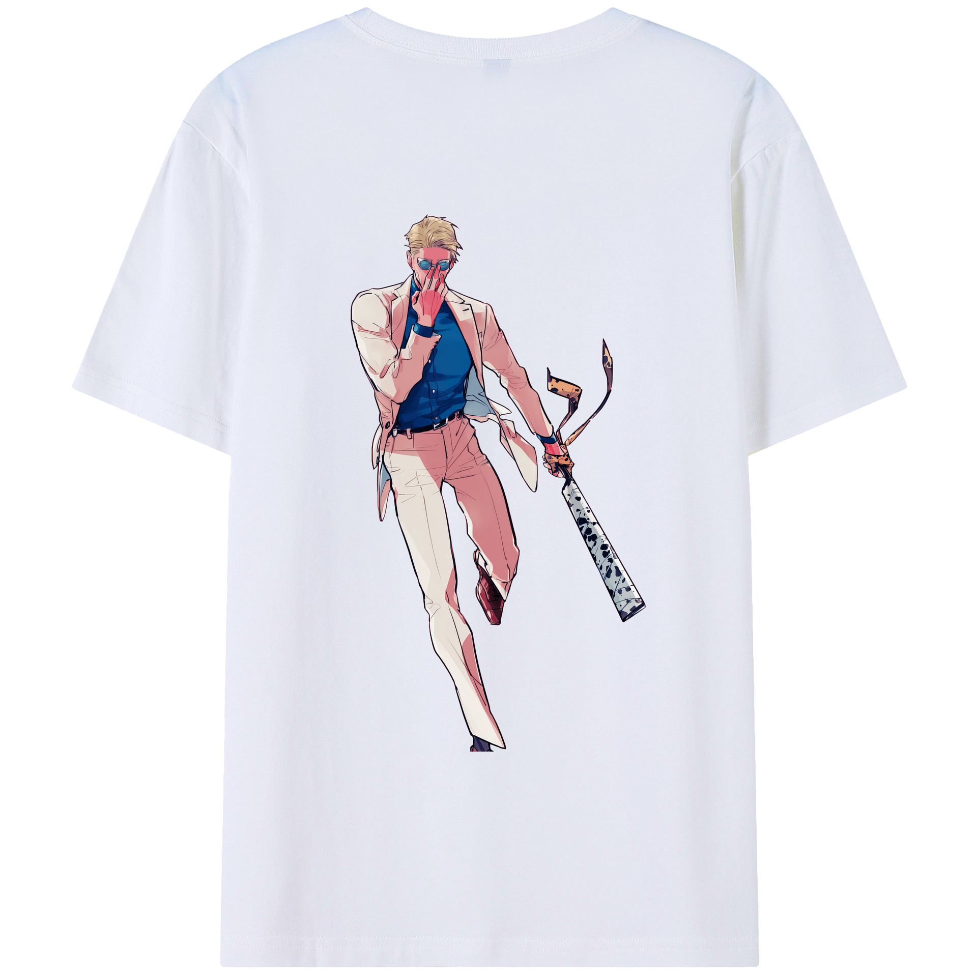 （画像用） 呪術廻戦 Jujutsu Kaisen 綿100％ メンズ半袖Tシャツ（バックプリント） 通気性