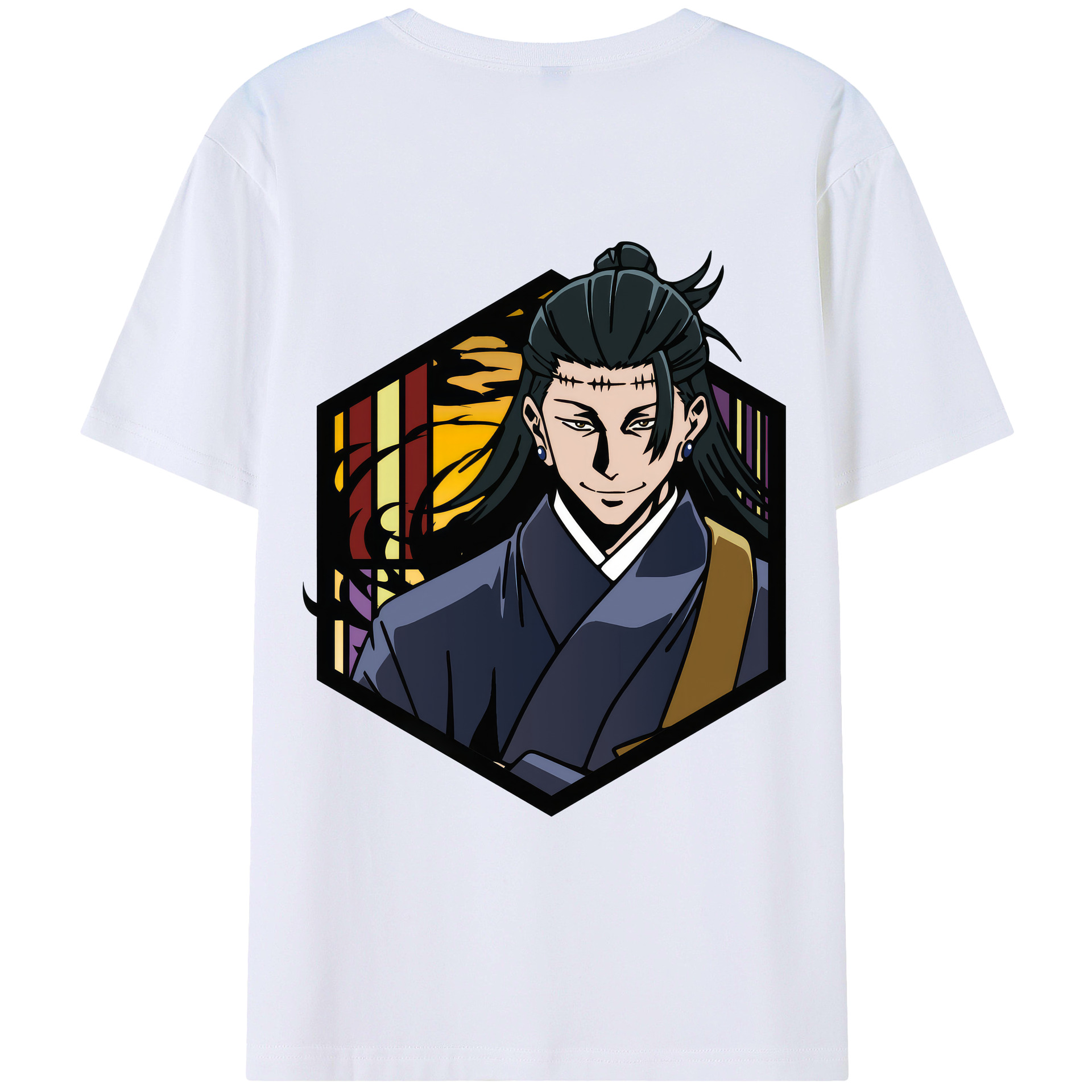 （画像用） 呪術廻戦 Jujutsu Kaisen 綿100％ メンズ半袖Tシャツ（バックプリント） 通気性