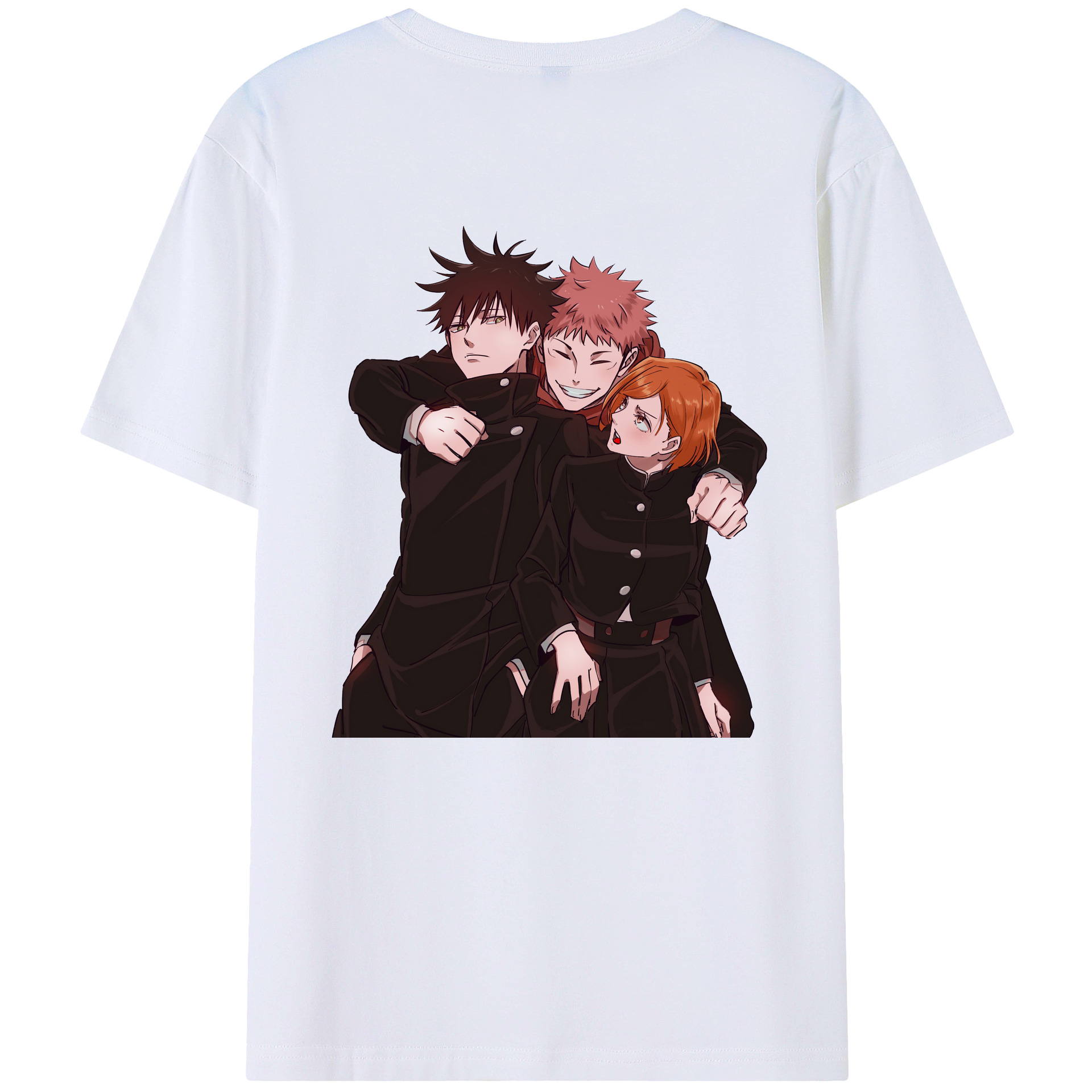 （画像用） 呪術廻戦 Jujutsu Kaisen 綿100％ メンズ半袖Tシャツ（バックプリント） 通気性