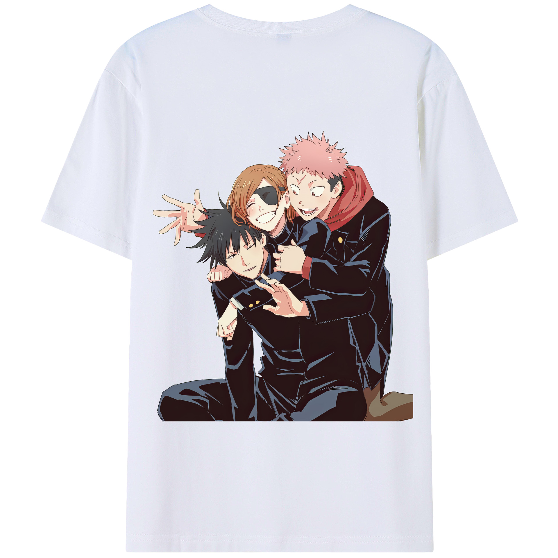 （画像用） 呪術廻戦 Jujutsu Kaisen 綿100％ メンズ半袖Tシャツ（バックプリント） 通気性