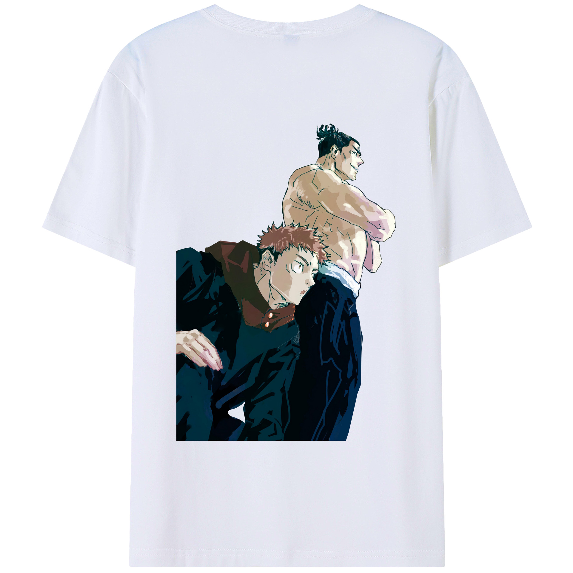 （画像用） 呪術廻戦 Jujutsu Kaisen 綿100％ メンズ半袖Tシャツ（バックプリント） 通気性