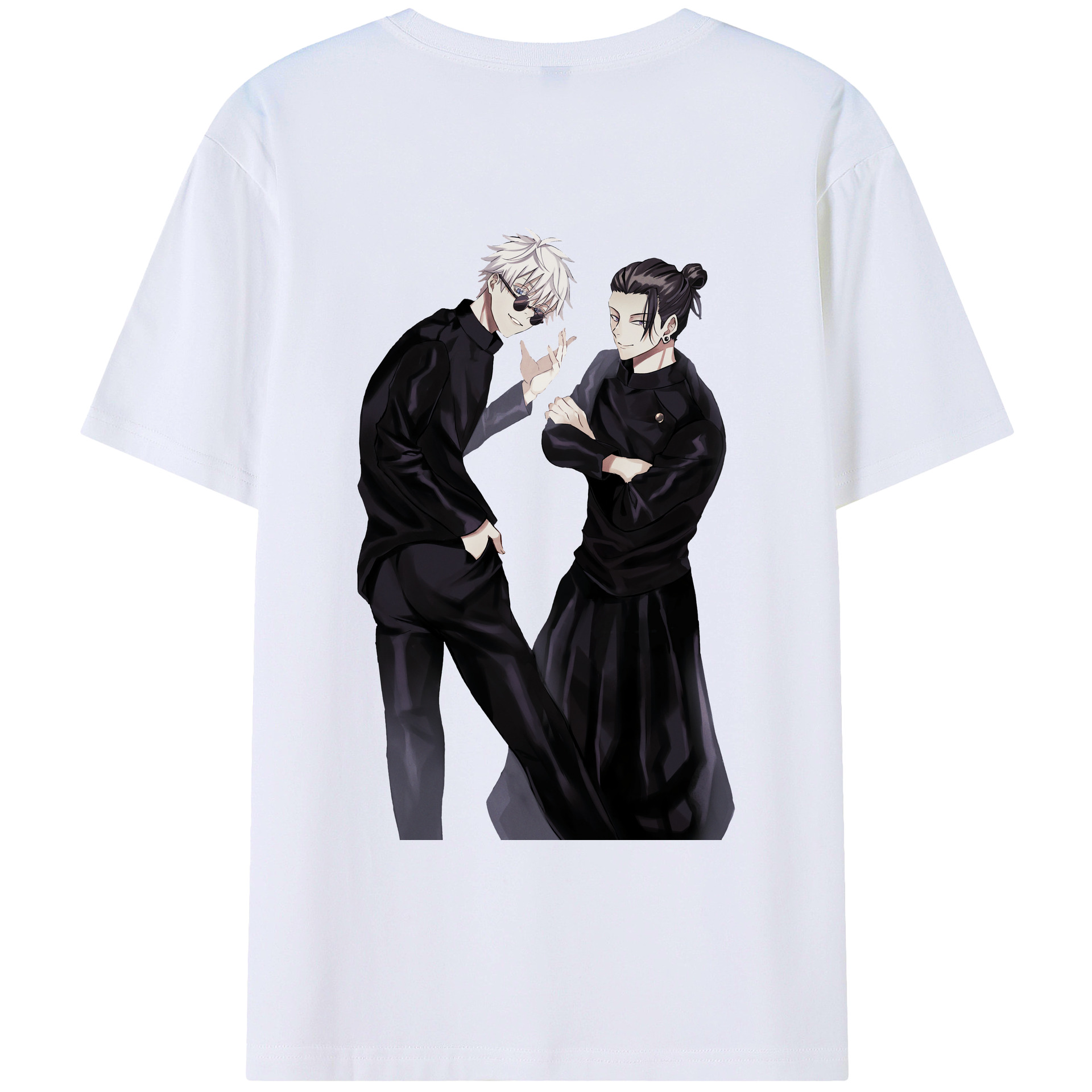 （画像用） 呪術廻戦 Jujutsu Kaisen 綿100％ メンズ半袖Tシャツ（バックプリント） 通気性