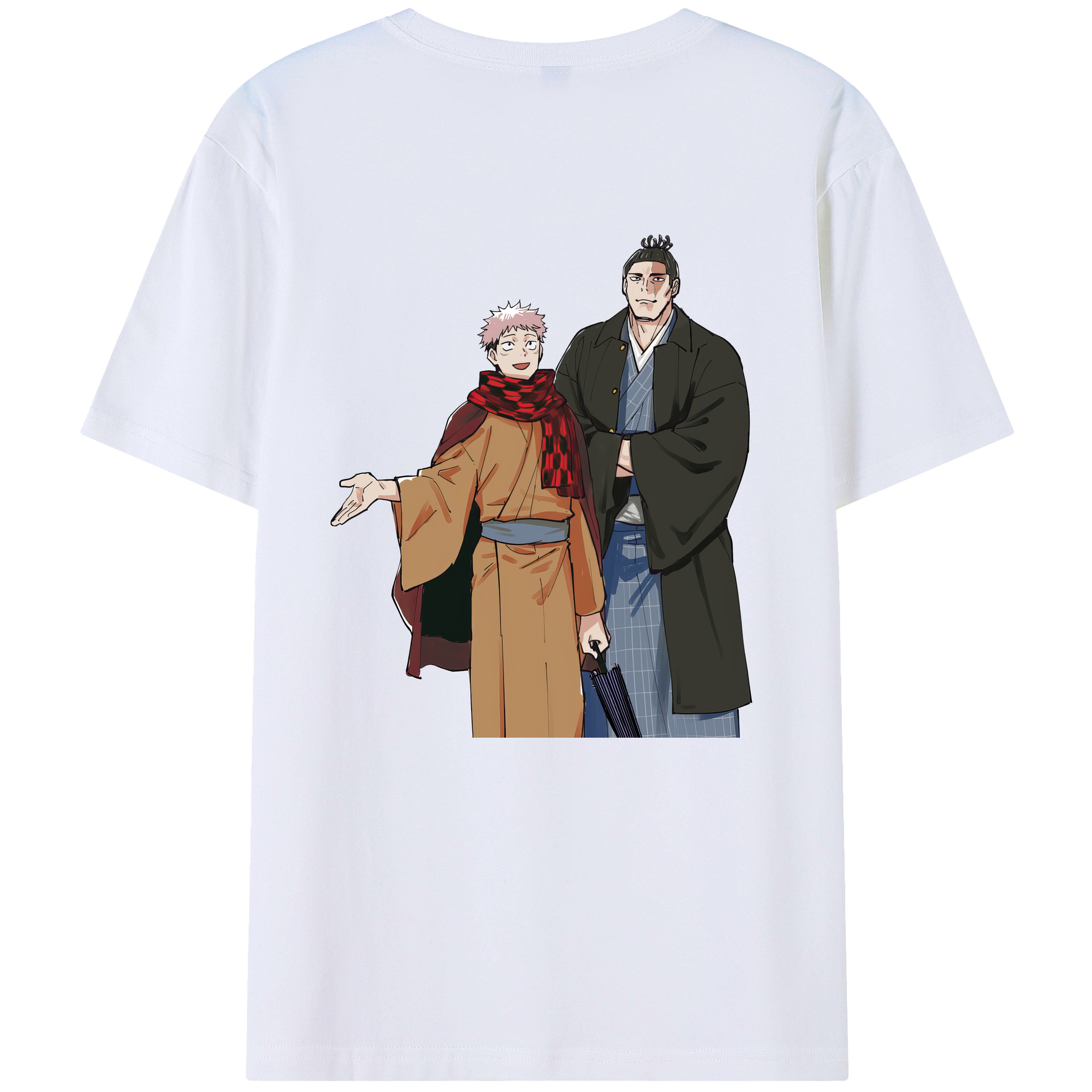 （画像用） 呪術廻戦 Jujutsu Kaisen 綿100％ メンズ半袖Tシャツ（バックプリント） 通気性